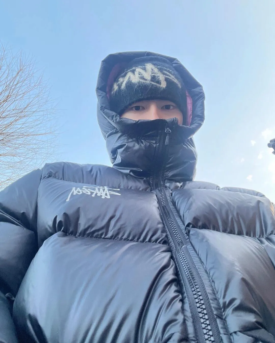 Stussy/Stussy 22Fw classic letter hooded down jacket, black, gray, black and pink, S-XL, filled with national standard 90 velvet/average 450g of velvet. It has a Michelin effect when you put it on. 800 puffs, fluffy and warm, full and light.