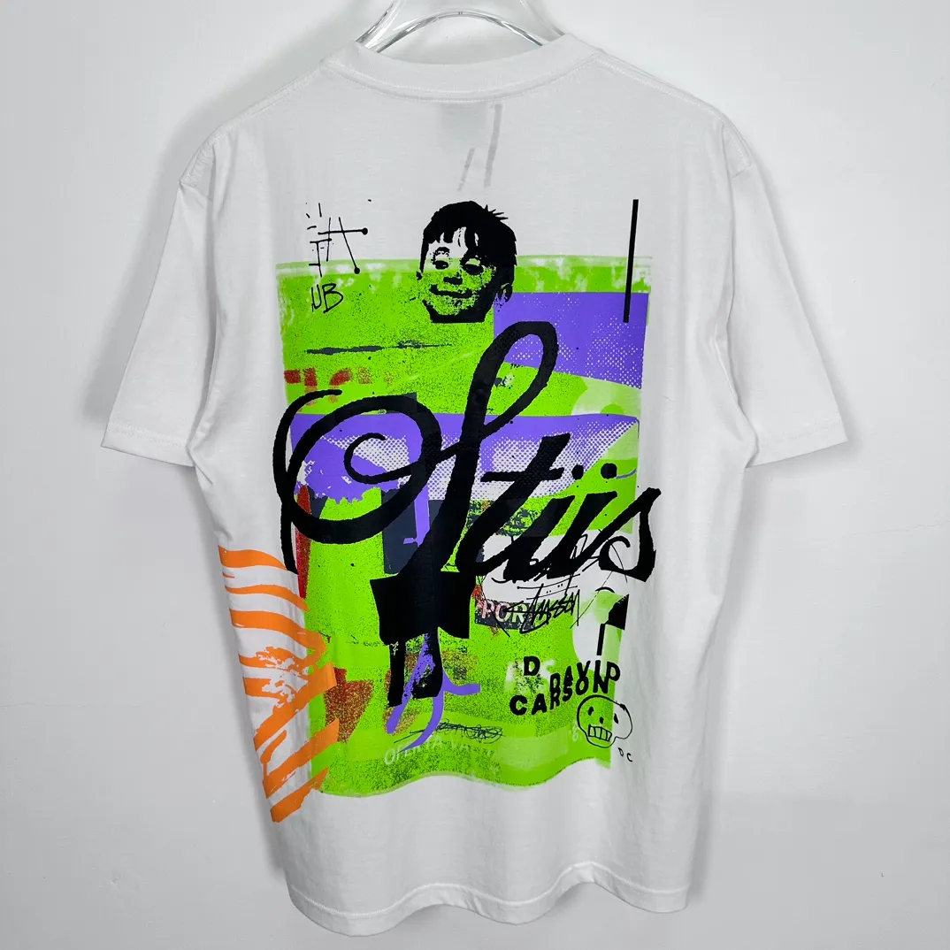 STUSSY X DAVID SS24 joint model CARSON DINO TEE dinosaur digital print short-sleeved Tee black and white S-XL