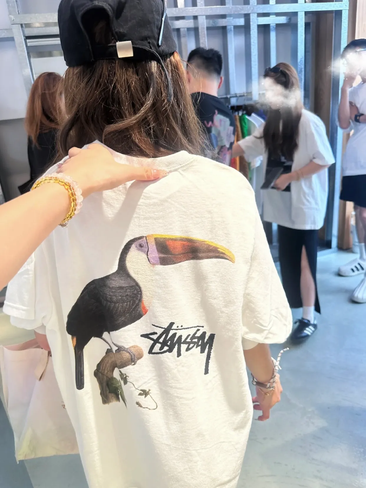 STUSSY SS24 Animal Series TOUCAN TEE Toucan T-shirt Black and White S-XL