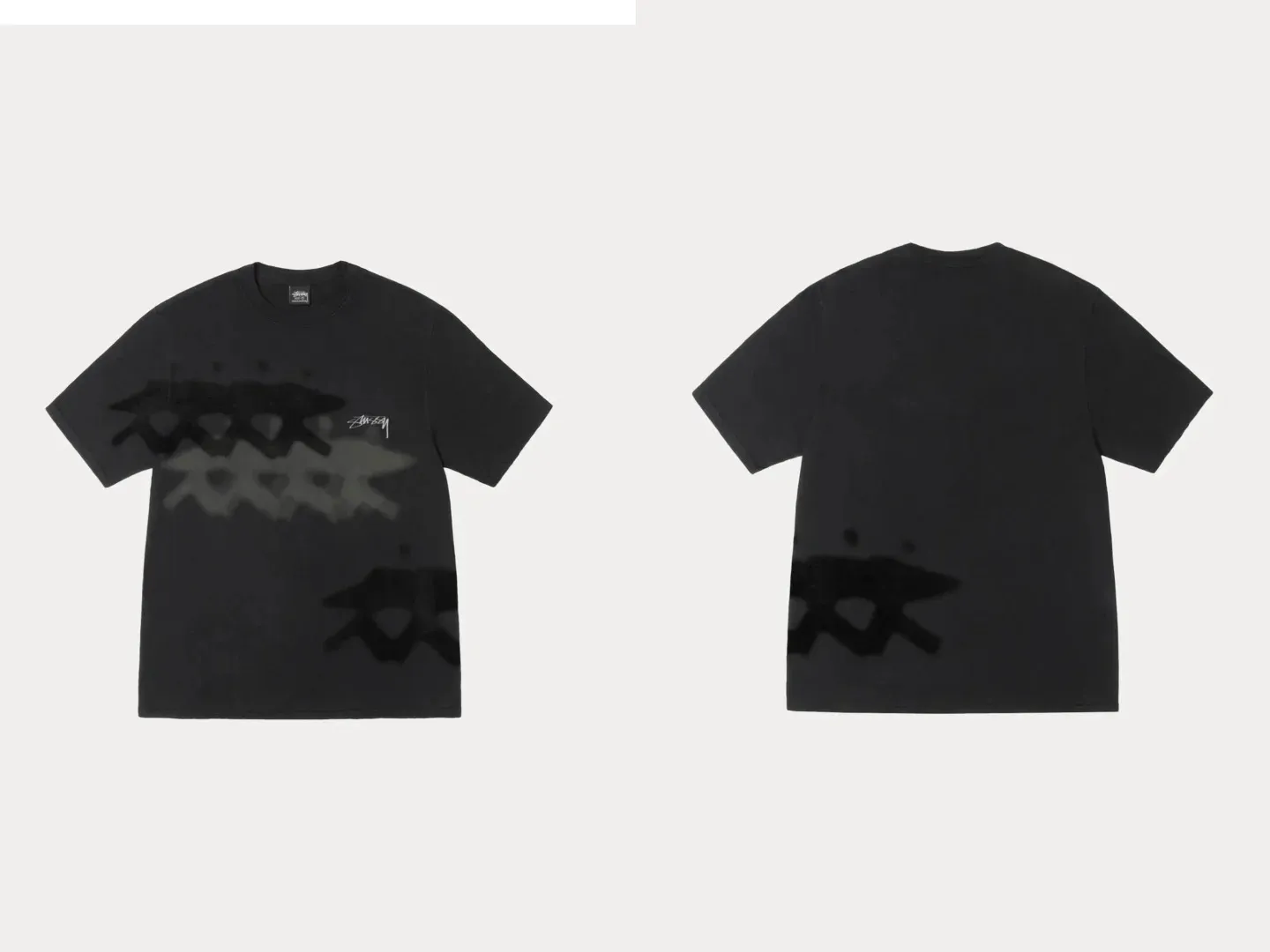 Surfer T-shirt STUSSY SS25 LOW TIDE TEE dyed design American retro short-sleeved black and white S-XL