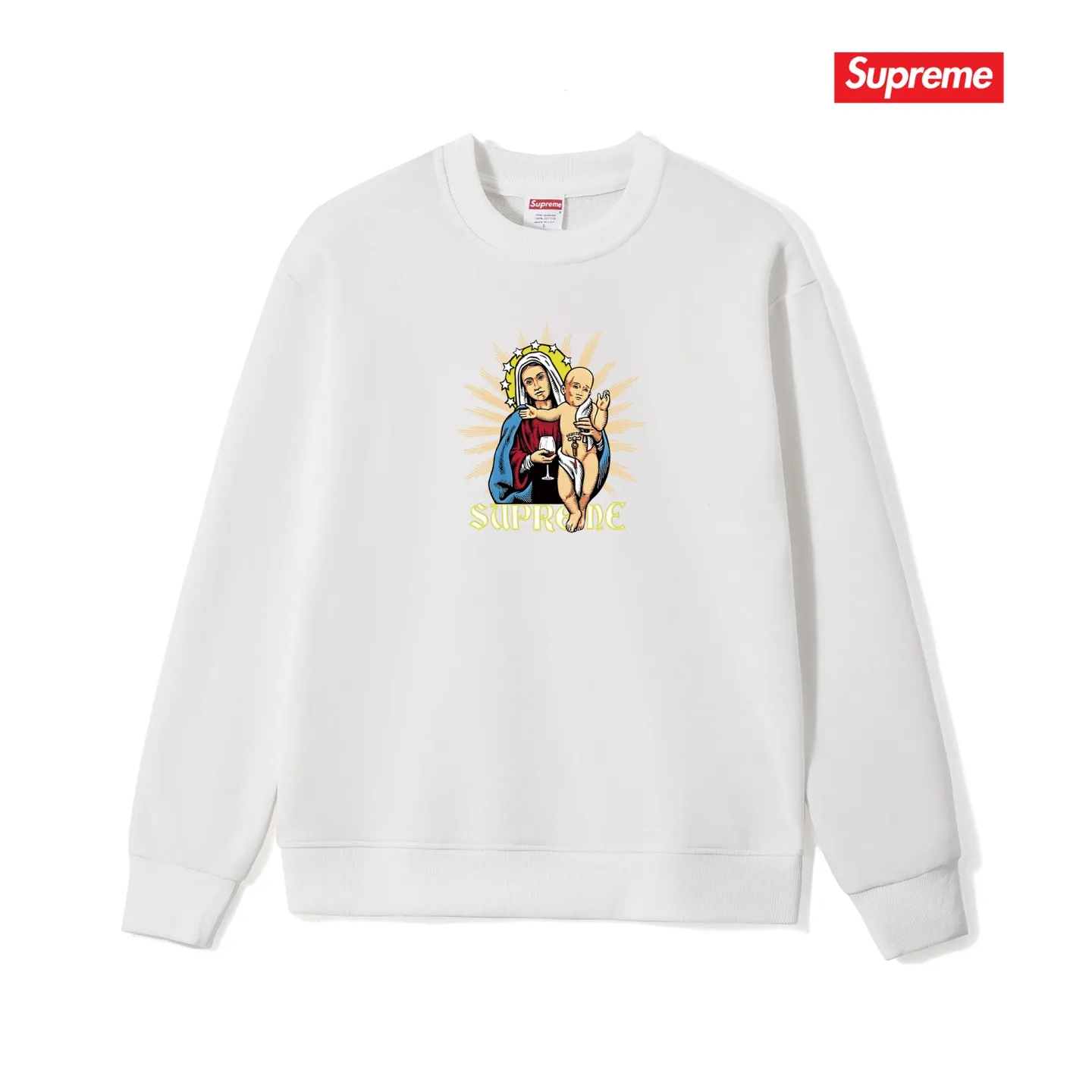 Style No. S1176 #terryp150💰 Plush 160💰 Sup style FW24 T-shirt series WEEK8 chest printed round neck sweatshirt Made of 400g large terry (drop shoulder large version) fabric, soft texture and no pilling Imported environmentally friendly printing glue The pattern is bright and three-dimensional Quality 💥Same style for men and women The upper body is trendy Color: black white gray Size: S M L XL XXL