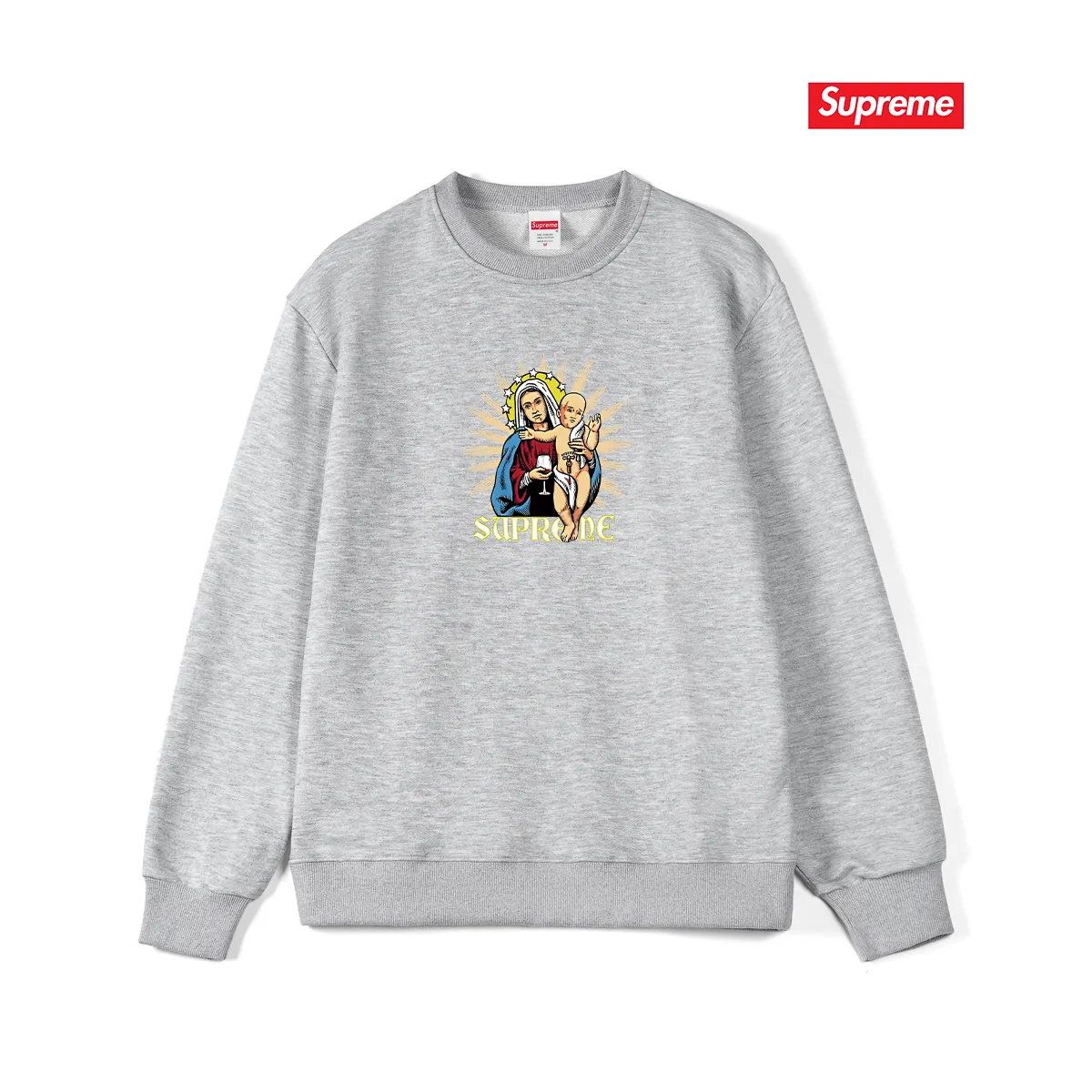 Style No. S1176 #terryp150💰 Plush 160💰 Sup style FW24 T-shirt series WEEK8 chest printed round neck sweatshirt Made of 400g large terry (drop shoulder large version) fabric, soft texture and no pilling Imported environmentally friendly printing glue The pattern is bright and three-dimensional Quality 💥Same style for men and women The upper body is trendy Color: black white gray Size: S M L XL XXL