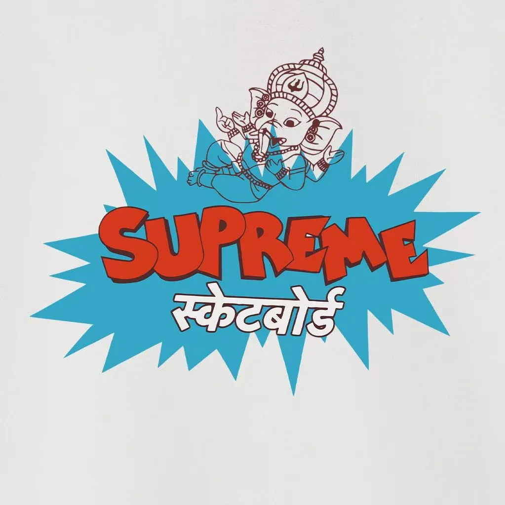 Style No. S2173 #terry P160💰 Velvet P170💰 SUPREME Ganesha explosion LOGO printed hooded sweatshirt Made of 400g large terry 430g silver fox velvet (drop shoulder large version) fabric, soft texture and no pilling Imported environmentally friendly printing glue The pattern is bright and three-dimensional Quality 💥Same style for men and women The upper body is trendy Color: black white gray Size: S M L XL XXL