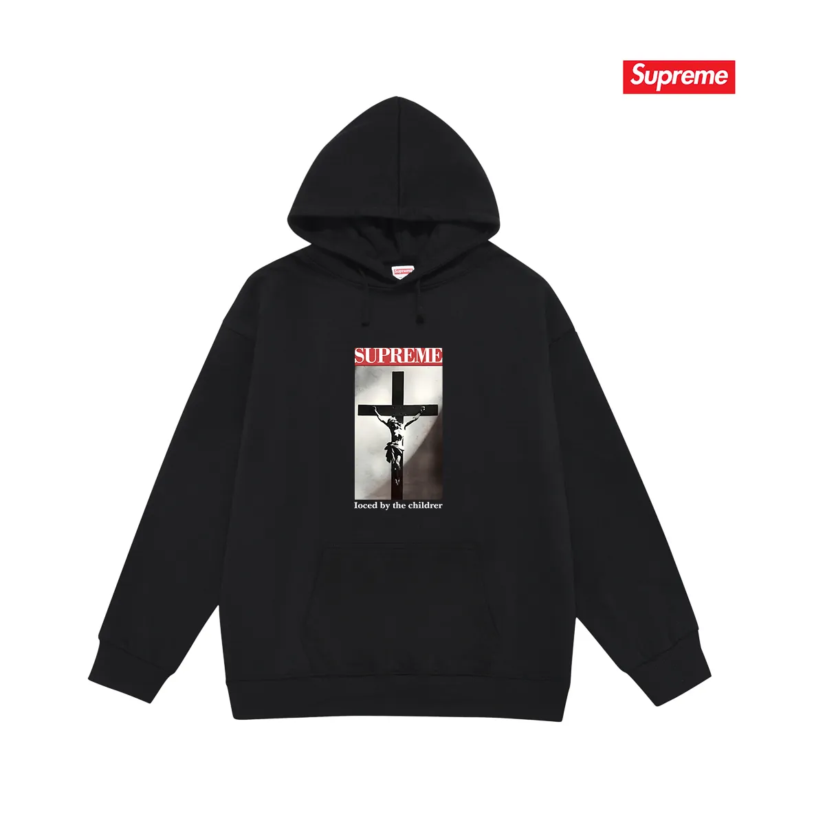 Style No. S2098 #terry P160💰 Velvet P170💰 Supreme SS20 Week 1 Loved By The Children Tee pattern hooded sweatshirt Made of 400g large terry 430g silver fox velvet (drop shoulder large version) fabric, soft texture and no pilling Imported environmentally friendly printing glue The pattern is bright and three-dimensional Quality 💥Same style for men and women The upper body is trendy Color: black white gray Size: S M L XL XXL