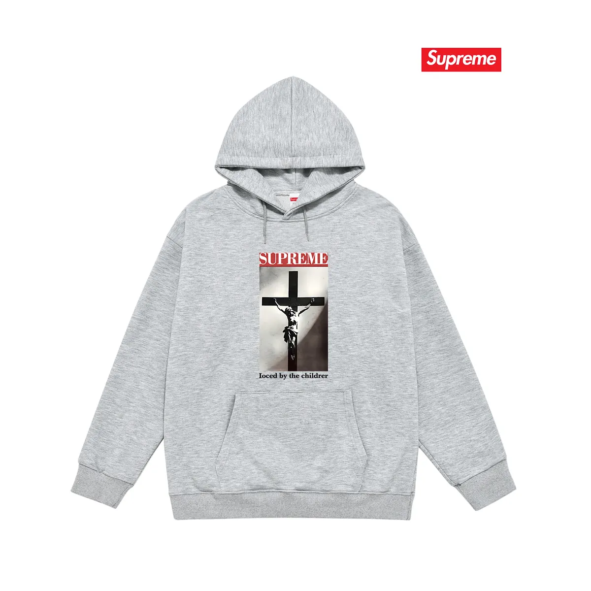 Style No. S2098 #terry P160💰 Velvet P170💰 Supreme SS20 Week 1 Loved By The Children Tee pattern hooded sweatshirt Made of 400g large terry 430g silver fox velvet (drop shoulder large version) fabric, soft texture and no pilling Imported environmentally friendly printing glue The pattern is bright and three-dimensional Quality 💥Same style for men and women The upper body is trendy Color: black white gray Size: S M L XL XXL