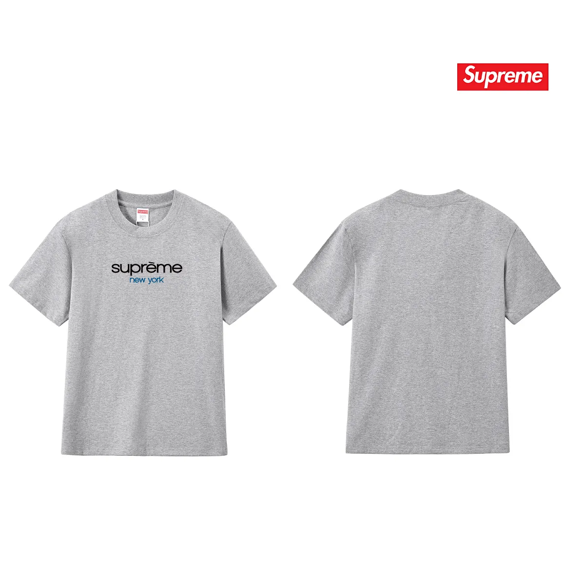 S161 P110💰 SUP 74SS Classic Logo Tee classic logo printed casual and versatile trendy men's niche loose T-shirt. Loose fit. Made of 260g combed cotton double yarn. All three standards are complete from fabrics to accessories. ZP. Imported Matsui company's slurry printing will never crack. The whole piece adopts three-needle five-thread technology. The collar-shoulder seam-sleeve seam is double-lined, which looks more three-dimensional and textured.) The same process as the authentic original, classic version Feel free to compare zp. The whole piece adopts three-needle five-thread craftsmanship (neckline-shoulder seam-sleeve seam double thread, which looks more three-dimensional and textured). It has the same craftsmanship as the original original, classic version. Color: black, white, light gray, navy blue, pink. Size: S M L XL XXL