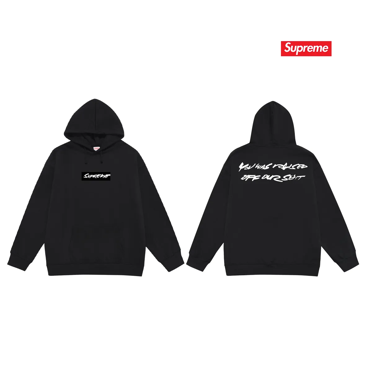 Style No. S2081 #terry P160💰 Velvet P170💰 Supreme x Futura joint model SS24 WEEK1 Letter Logo printed hooded sweatshirt Made of 400g large terry 430g silver fox velvet (drop shoulder large version) fabric, soft texture and no pilling Imported environmentally friendly printing glue The pattern is bright and three-dimensional Quality 💥Same style for men and women The upper body is trendy Color: black White Gray Size: S M L XL XXL