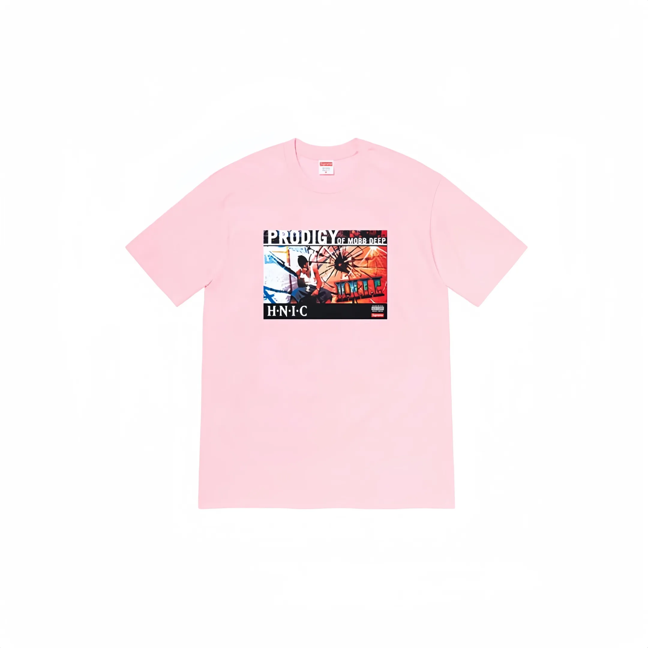 #S08 P110💰 Supreme Week 1 HNIC Tee rapper printed round neck short-sleeved T-shirt. The same style for men and women is made of 260g combed cotton double yarn. From fabrics to accessories, all three standards are complete and follow ZP. Imported Matsui company's slurry printing will never crack. The whole piece is made with three-needle five-thread technology. The neckline-shoulder seam-sleeve seam is double-lined, which looks more three-dimensional and textured. The same process as the original version, classic version Feel free to compare zp. The whole piece adopts three-needle five-thread craftsmanship (neckline-shoulder seam-sleeve seam double thread, which looks more three-dimensional and textured). It has the same craftsmanship as the original original, classic version. Color: gray, purple, pink, red, white, black. Size: S M L XL XXL