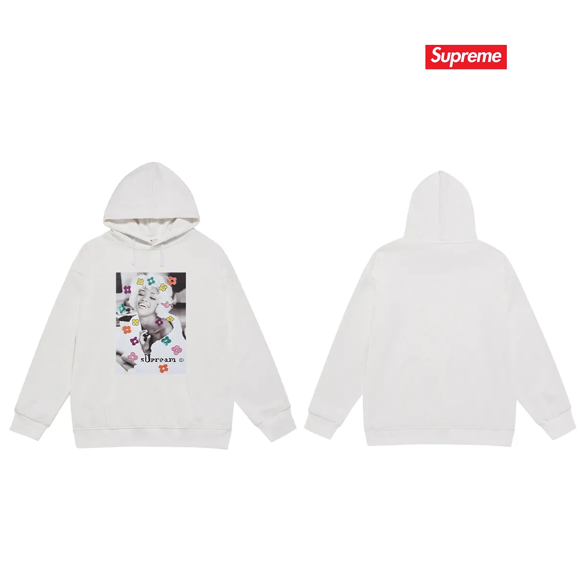 Style No. S2108 #terry P160💰 Velvet P170💰 Supreme Week1 Naomi Tee character print hooded sweatshirt Made of 400g large terry 430g silver fox velvet (drop shoulder large version) fabric, soft texture and no pilling Imported environmentally friendly printing glue The pattern is bright and three-dimensional Quality 💥Same style for men and women The upper body is trendy Color: black white gray Size: S M L XL XXL