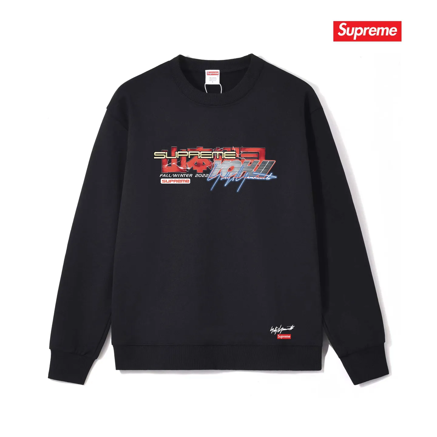 Style No. S1009 #terryp150💰 Plush 160💰 Sup FW22 Week 4 Tekken™ Tee letter printed round neck sweatshirt Made of 400g large terry (drop shoulder large version) fabric, soft texture and no pilling Imported environmentally friendly printing glue The pattern is bright and three-dimensional Quality 💥Same style for men and women The upper body is trendy Color: black white gray Size: S M L XL XXL