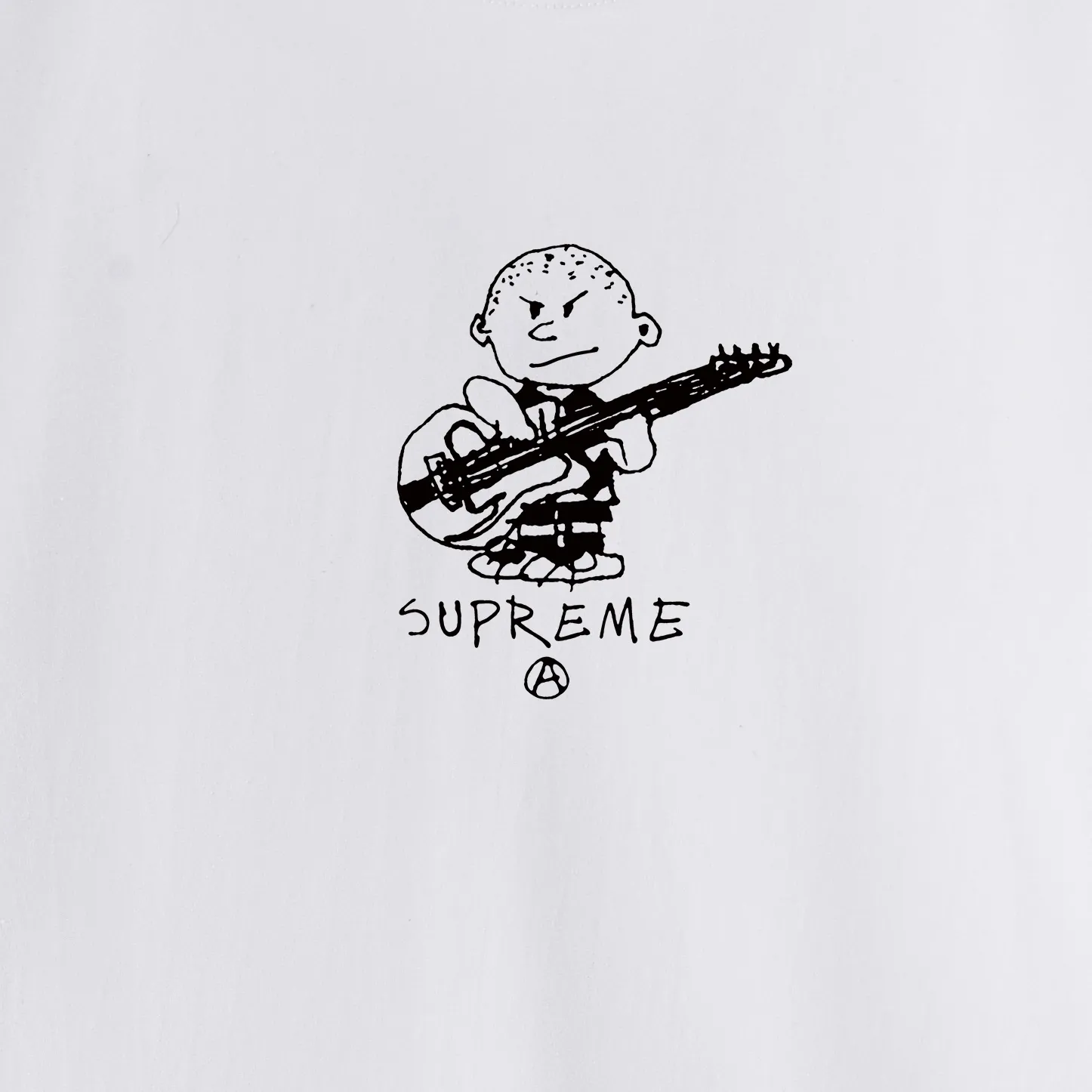 S160 P110💰 Sup 72FW Rocker Tee rock guitarist kid cartoon pattern short-sleeved T-shirt for men and women, trendy for couples. Loose fit. Made of 260g combed cotton double yarn. All three standards are complete from fabric to accessories. ZP. Imported Matsui company's slurry printing will never crack. The whole piece adopts three-needle five-thread technology. The collar-shoulder seam-sleeve seam is double-lined, which looks more three-dimensional and textured.) The same process as the original version, classic version Feel free to compare zp. The whole piece adopts three-needle five-thread craftsmanship (neckline-shoulder seam-sleeve seam double thread, which looks more three-dimensional and textured). It has the same craftsmanship as the original original, classic version. Color: black, white, light gray, navy blue, pink. Size: S M L XL XXL