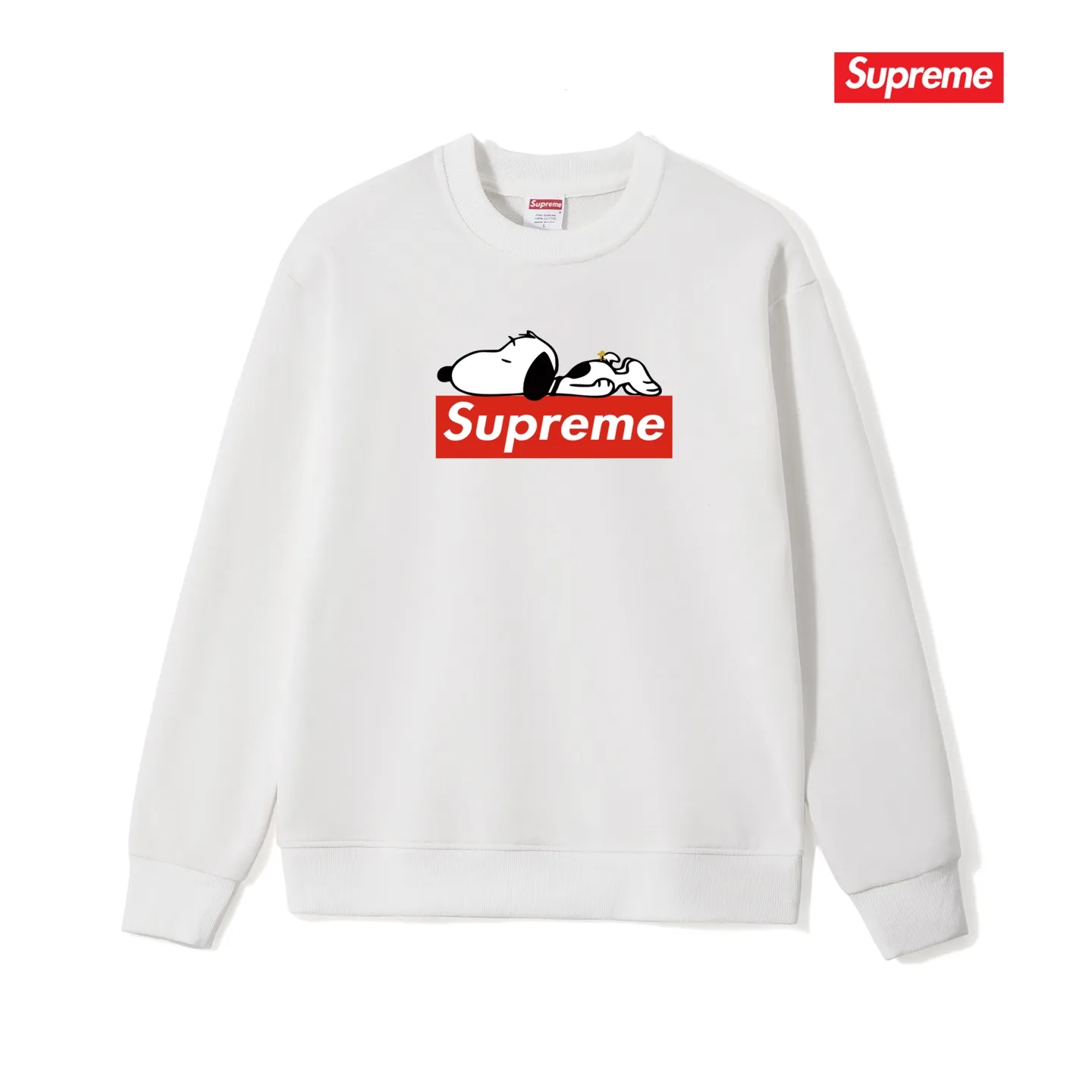Style No. S1166 #terryp150💰Fleece 160💰Sup Internet celebrity Snoopy print round neck sweatshirt Made of 400 grams of large terry (drop shoulder large version) fabric, soft texture and no pilling Imported environmentally friendly printing glue The pattern is bright and three-dimensional Quality💥Same style for men and women The upper body is trendy Color: black white gray Size: S M L XL XXL