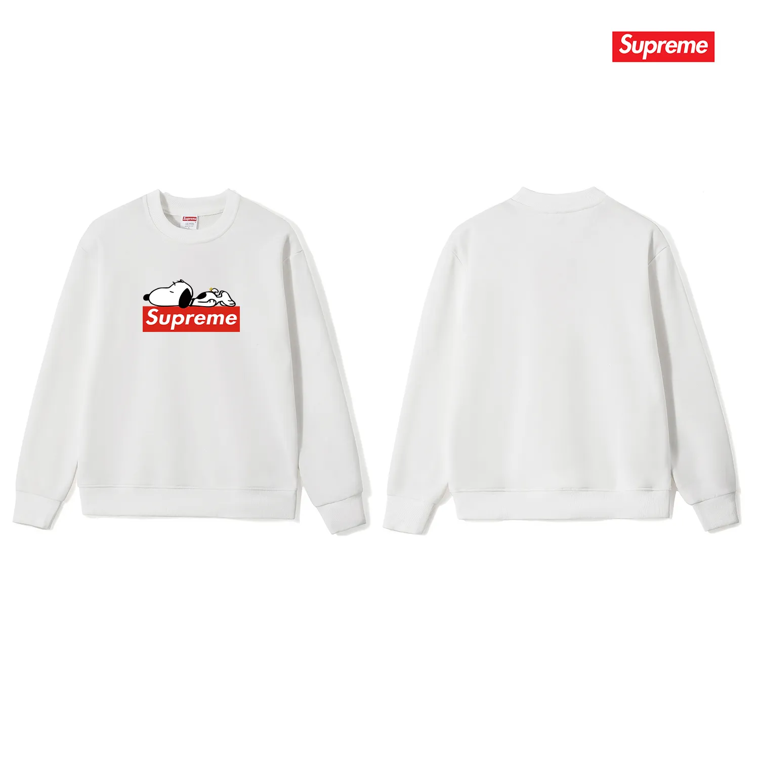 Style No. S1166 #terryp150💰Fleece 160💰Sup Internet celebrity Snoopy print round neck sweatshirt Made of 400 grams of large terry (drop shoulder large version) fabric, soft texture and no pilling Imported environmentally friendly printing glue The pattern is bright and three-dimensional Quality💥Same style for men and women The upper body is trendy Color: black white gray Size: S M L XL XXL