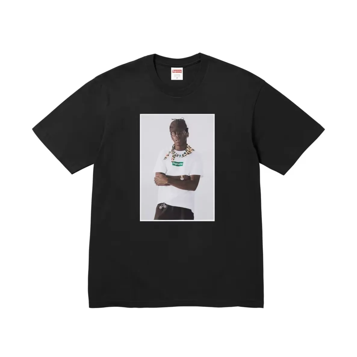 #S84 P110💰 Supreme FW24 Tyler The Creator Tee Portrait Printed Casual Round Neck Short-Sleeved T-shirt. The same style for men and women is made of 260g combed cotton double yarn. From fabrics to accessories, all three standards are complete and follow ZP. Imported Matsui company's slurry printing will never crack. The whole piece is made of three-needle five-thread technology. The neckline-shoulder seam-sleeve seam is double-lined, which looks more three-dimensional and textured.) The same process as the original version, classic version Feel free to compare zp. The whole piece adopts three-needle five-thread craftsmanship (neckline-shoulder seam-sleeve seam double thread, which looks more three-dimensional and textured). It has the same craftsmanship as the genuine original, classic version. Color: black, white, gray, red, brown. Size: S M L XL XXL