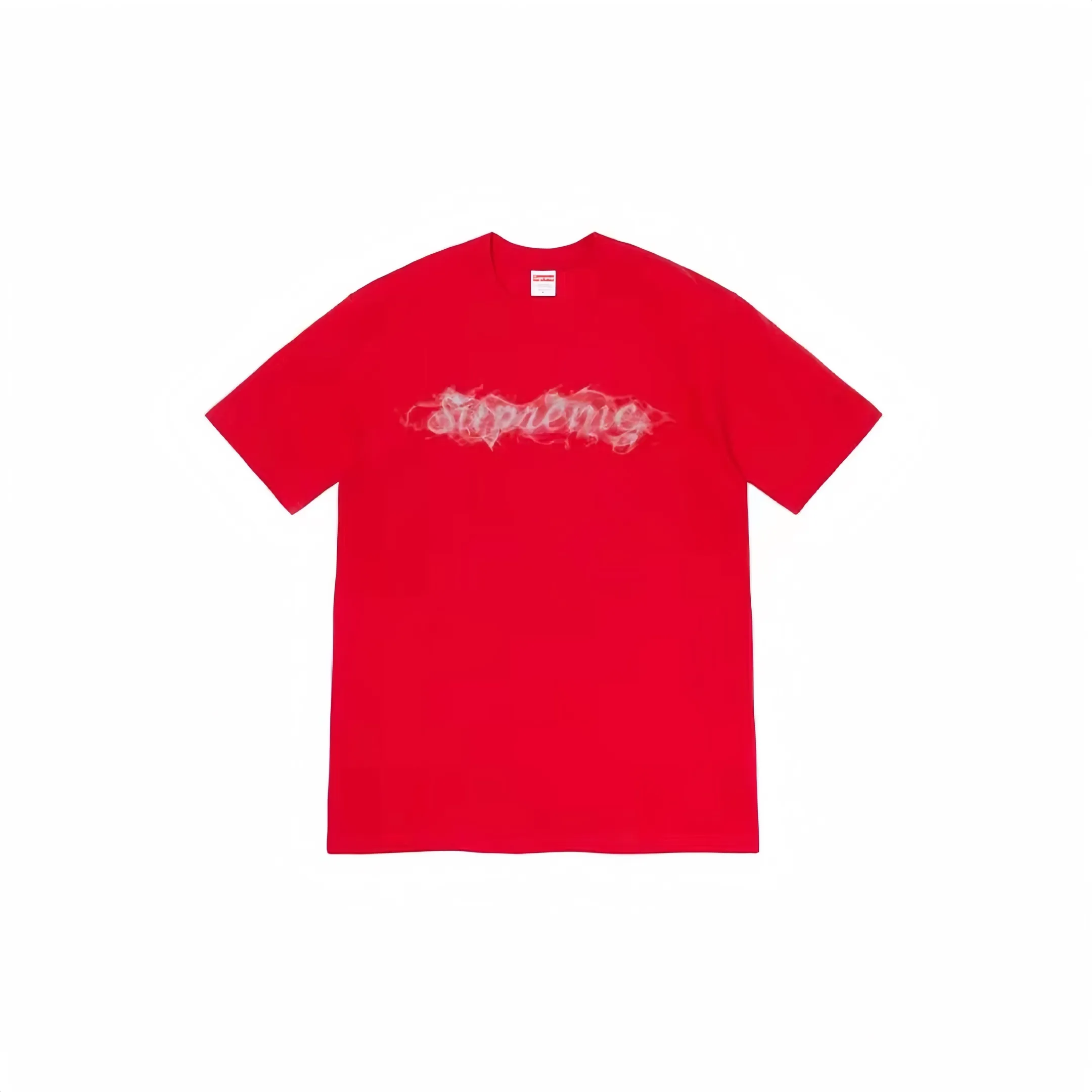 #S71 P110💰 Supreme Week0 Smoke Tee Smoke Logo smoke ring letters casual short-sleeved T-shirt. The same style for men and women is made of 260 grams of combed cotton double yarn. From fabrics to accessories, all three standards are complete and follow ZP. Imported Matsui company's slurry printing will never crack. The whole piece is made of three-needle five-thread technology. The neckline-shoulder seam-sleeve seam is double-lined, which looks more three-dimensional and textured.) The same process as the original version, classic version Feel free to compare zp. The whole piece adopts three-needle five-thread craftsmanship. The neckline-shoulder seam-sleeve seam is double-threaded, which looks more three-dimensional and textured.) It has the same craftsmanship as the original original, classic version. Color: Yellow, Red, Rice, Black, Hidden White, Size: S M L XL XXL