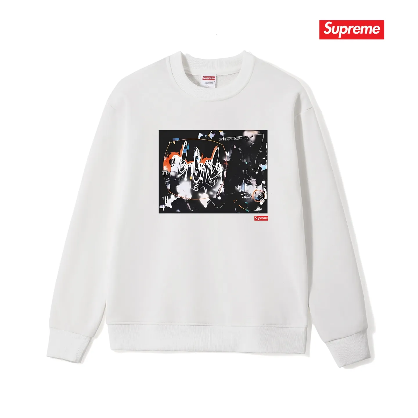 Style No. S1116 #terry p150💰 Velvet 160💰 Supreme SS22 Week15 Supreme/Futura2000 Tee New York graffiti master art chest print round neck sweatshirt Made of 400 grams of large terry (drop shoulder large version) fabric, soft texture and no pilling Imported environmentally friendly printing glue The pattern is bright and three-dimensional Quality 💥Same style for men and women The upper body is trendy Color: black white gray Size: S M L XL XXL
