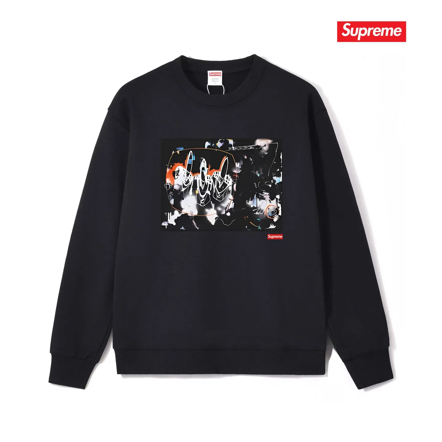 Style No. S1116 #terry p150💰 Velvet 160💰 Supreme SS22 Week15 Supreme/Futura2000 Tee New York graffiti master art chest print round neck sweatshirt Made of 400 grams of large terry (drop shoulder large version) fabric, soft texture and no pilling Imported environmentally friendly printing glue The pattern is bright and three-dimensional Quality 💥Same style for men and women The upper body is trendy Color: black white gray Size: S M L XL XXL