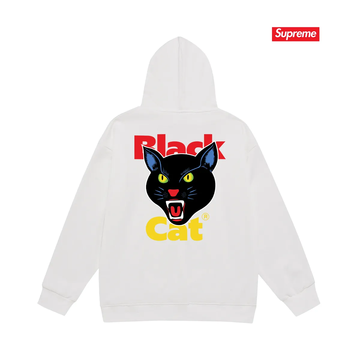 Style No. S2180 #terry P160💰 Plush P170💰 Sup small cat head logo hooded sweatshirt Made of 400g large terry 430g silver fox velvet (drop shoulder large version) fabric, soft texture and no pilling Imported environmentally friendly printing glue The pattern is bright and three-dimensional Quality 💥Same style for men and women The upper body is trendy Color: black white gray Size: S M L XL XXL