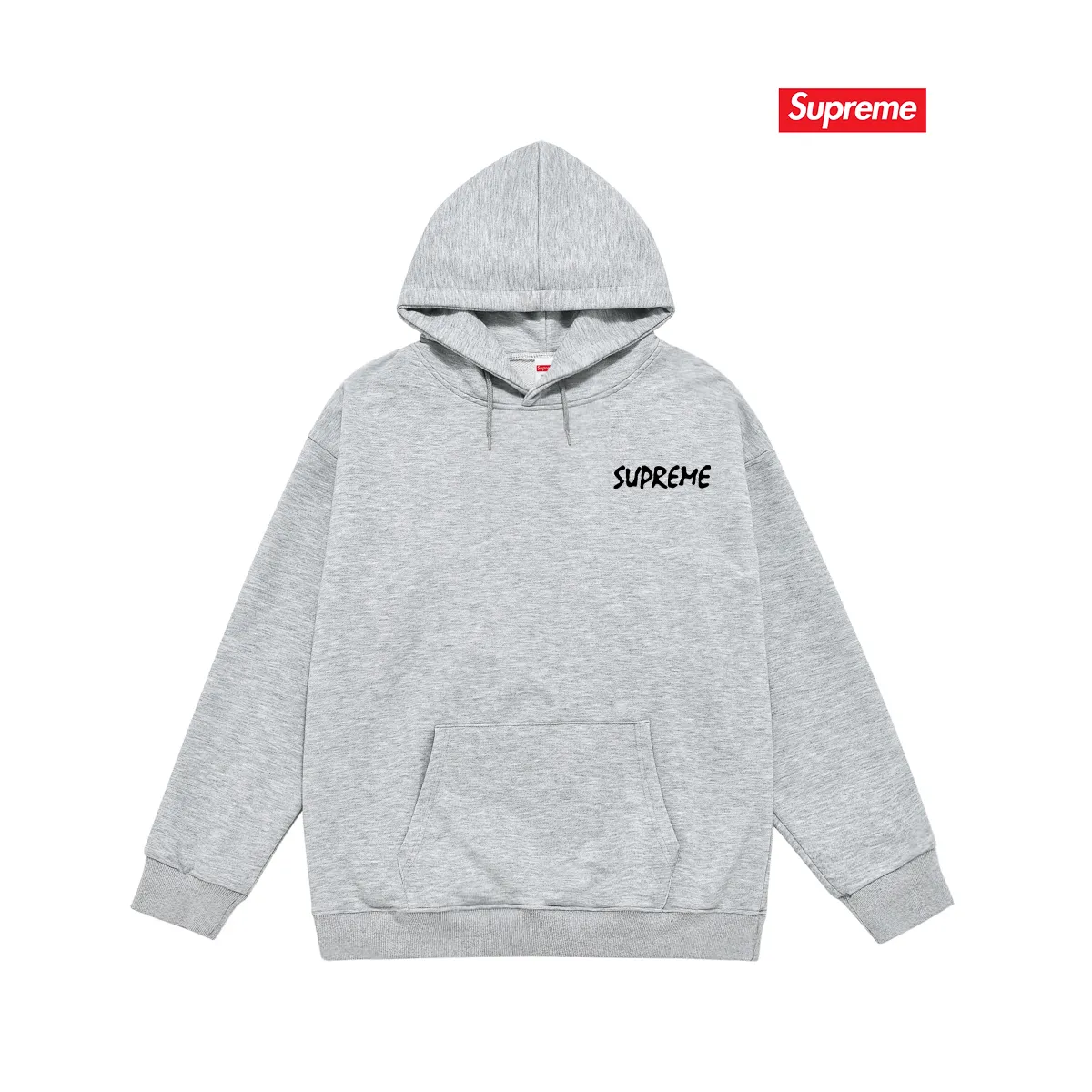 Style No. S2180 #terry P160💰 Plush P170💰 Sup small cat head logo hooded sweatshirt Made of 400g large terry 430g silver fox velvet (drop shoulder large version) fabric, soft texture and no pilling Imported environmentally friendly printing glue The pattern is bright and three-dimensional Quality 💥Same style for men and women The upper body is trendy Color: black white gray Size: S M L XL XXL