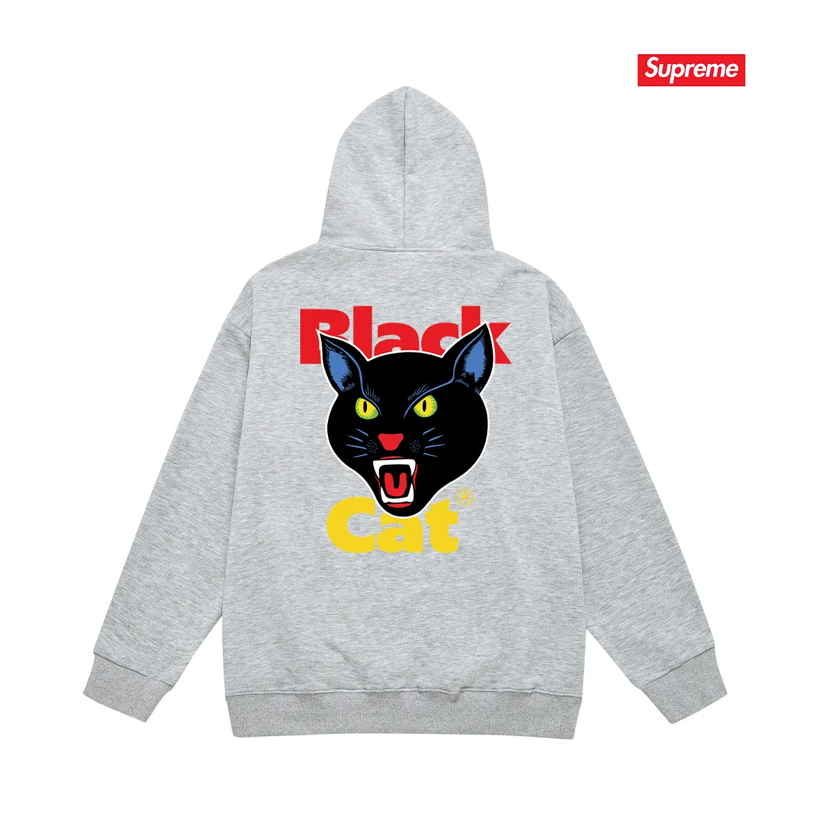 Style No. S2180 #terry P160💰 Plush P170💰 Sup small cat head logo hooded sweatshirt Made of 400g large terry 430g silver fox velvet (drop shoulder large version) fabric, soft texture and no pilling Imported environmentally friendly printing glue The pattern is bright and three-dimensional Quality 💥Same style for men and women The upper body is trendy Color: black white gray Size: S M L XL XXL