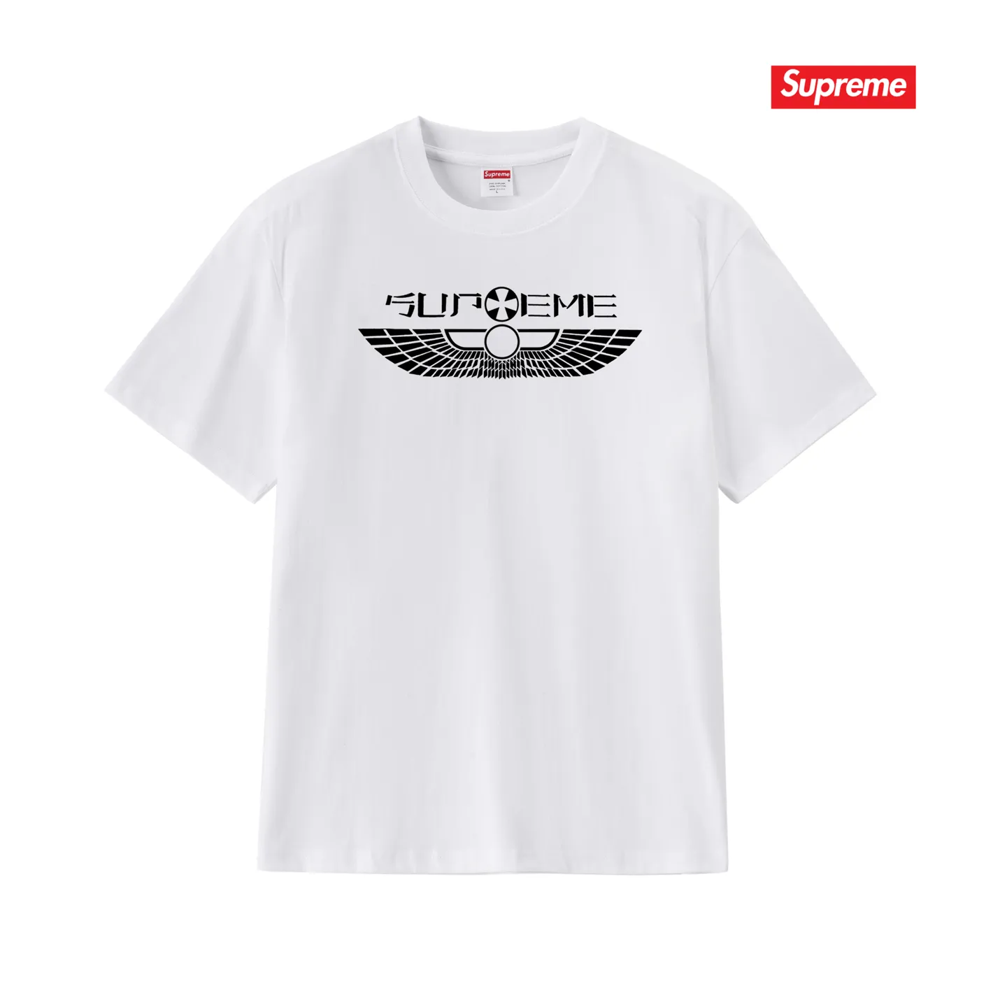 S204 P110💰 Sup style SS25 spring T-shirt series wings logo printed versatile round neck casual short-sleeved T-shirt. Same style for men and women. Loose fit. Made of 260g combed cotton double yarn. All three standards are complete from fabrics to accessories. ZP. Imported Matsui company slurry printing will never crack. The whole piece adopts three-needle five-thread technology. The neckline-shoulder seam-sleeve seam is double-lined, which looks more three-dimensional and textured.) The same process as the original version, classic version Feel free to compare zp. The whole piece adopts three-needle five-thread craftsmanship (neckline-shoulder seam-sleeve seam double thread, which looks more three-dimensional and textured). It has the same craftsmanship as the original original, classic version. Color: black, white, light gray, pink, navy. Size: S M L XL XXL