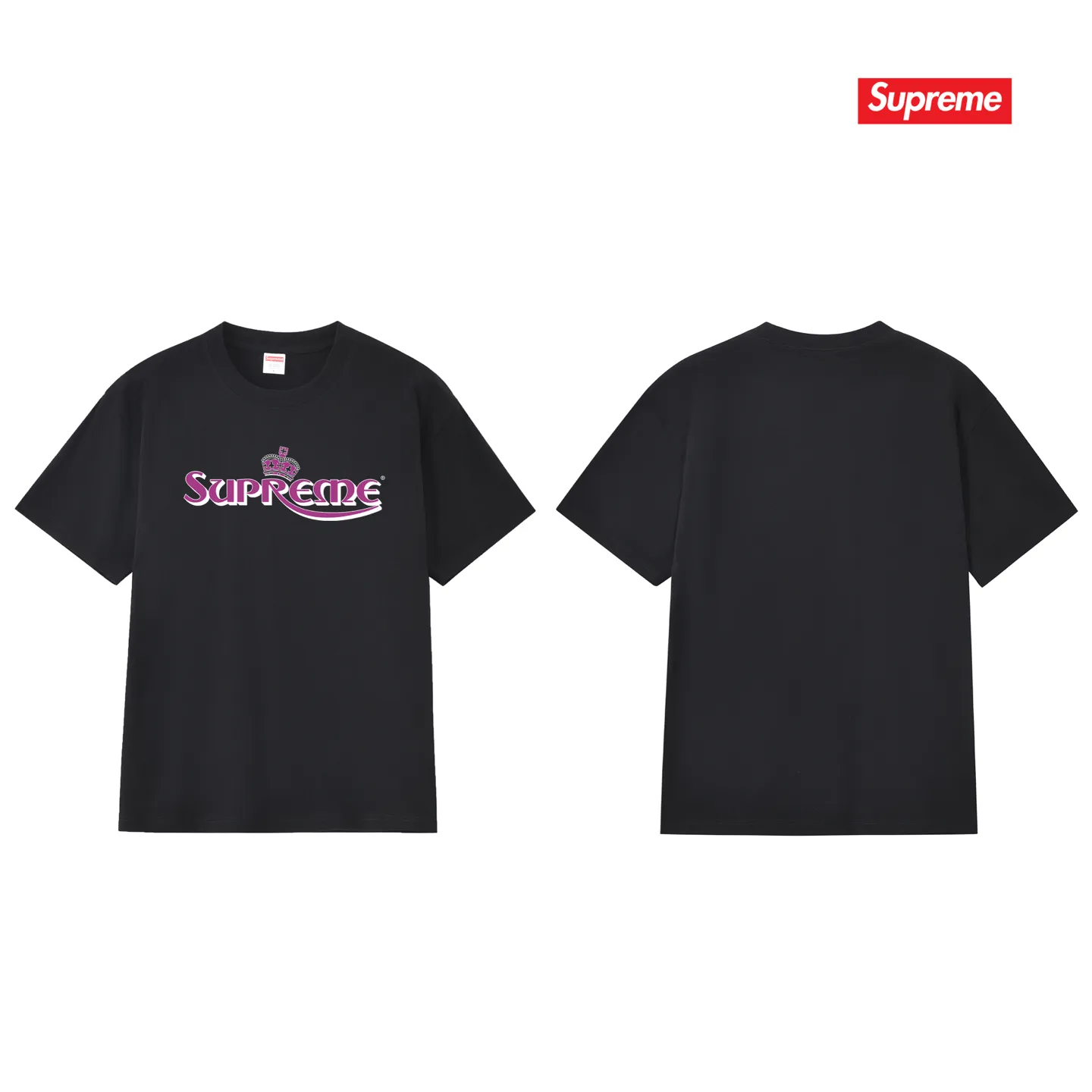 S223 P110💰 SupSS23 WEEK18 series CROWN TEE letter printed round neck pullover short-sleeved T-shirt for men and women. Loose fit. Made of 260g combed cotton double yarn. From fabrics to accessories, all three standards are complete and comply with ZP. Imported Matsui company slurry printing will never crack. The whole piece is made with a three-needle five-thread process. The neckline-shoulder seam-sleeve seam is double-lined, and it looks more three-dimensional and textured. The process is the same as the authentic original version. The classic version. Feel free to compare zp. The whole piece is made of a three-needle five-thread process. The neckline-shoulder seam-sleeve seam is double-threaded, which looks more three-dimensional and textured. The process is the same as the authentic original version. The classic version. Color: Black White Light Gray Pink Navy Size: S M L XL XXL