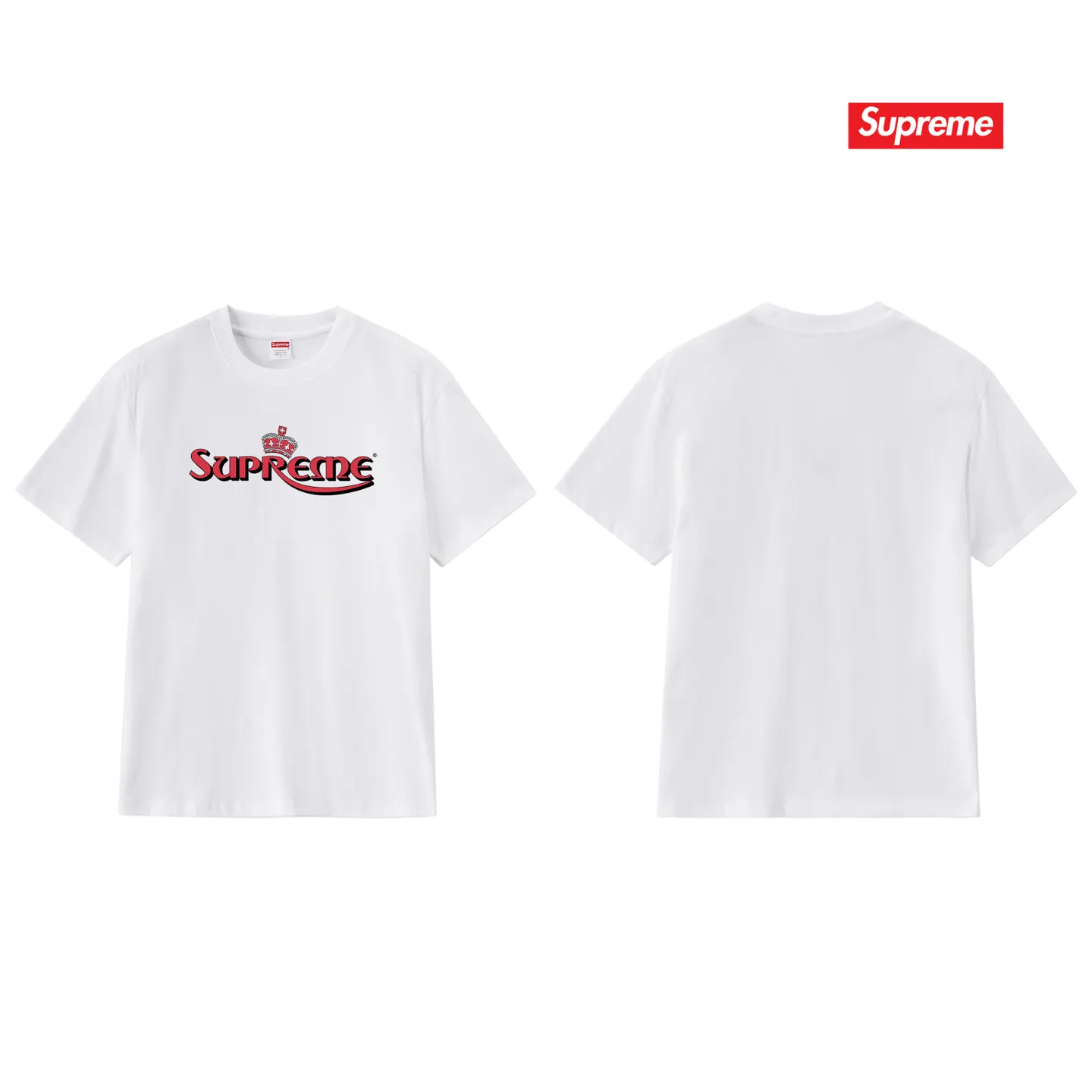 S223 P110💰 SupSS23 WEEK18 series CROWN TEE letter printed round neck pullover short-sleeved T-shirt for men and women. Loose fit. Made of 260g combed cotton double yarn. From fabrics to accessories, all three standards are complete and comply with ZP. Imported Matsui company slurry printing will never crack. The whole piece is made with a three-needle five-thread process. The neckline-shoulder seam-sleeve seam is double-lined, and it looks more three-dimensional and textured. The process is the same as the authentic original version. The classic version. Feel free to compare zp. The whole piece is made of a three-needle five-thread process. The neckline-shoulder seam-sleeve seam is double-threaded, which looks more three-dimensional and textured. The process is the same as the authentic original version. The classic version. Color: Black White Light Gray Pink Navy Size: S M L XL XXL