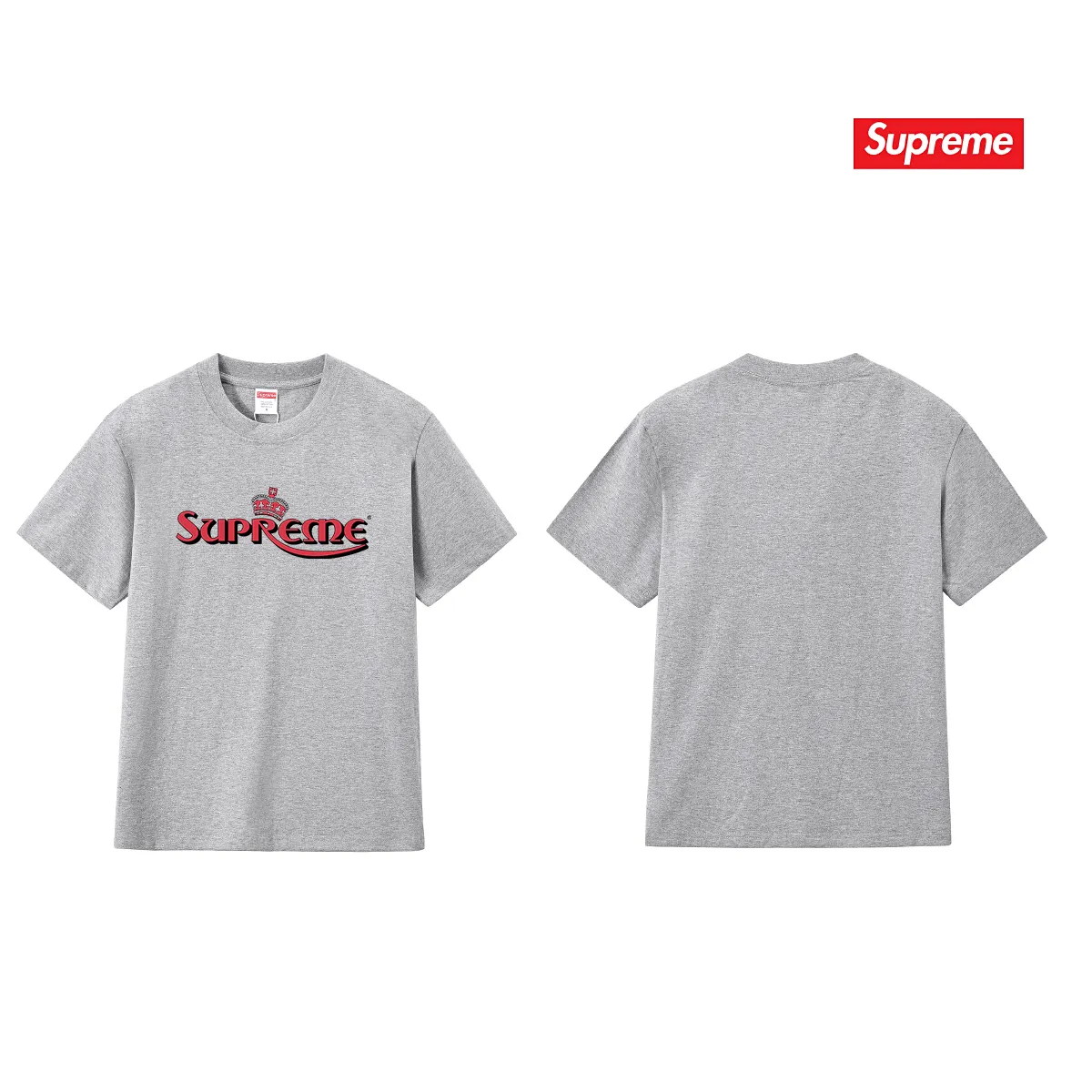 S223 P110💰 SupSS23 WEEK18 series CROWN TEE letter printed round neck pullover short-sleeved T-shirt for men and women. Loose fit. Made of 260g combed cotton double yarn. From fabrics to accessories, all three standards are complete and comply with ZP. Imported Matsui company slurry printing will never crack. The whole piece is made with a three-needle five-thread process. The neckline-shoulder seam-sleeve seam is double-lined, and it looks more three-dimensional and textured. The process is the same as the authentic original version. The classic version. Feel free to compare zp. The whole piece is made of a three-needle five-thread process. The neckline-shoulder seam-sleeve seam is double-threaded, which looks more three-dimensional and textured. The process is the same as the authentic original version. The classic version. Color: Black White Light Gray Pink Navy Size: S M L XL XXL
