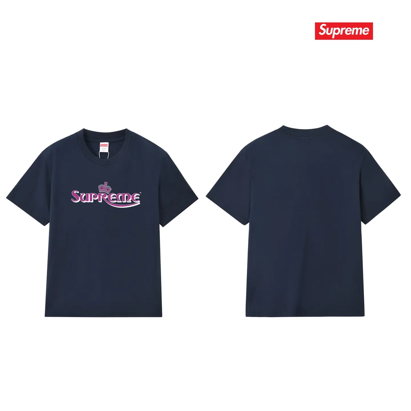 S223 P110💰 SupSS23 WEEK18 series CROWN TEE letter printed round neck pullover short-sleeved T-shirt for men and women. Loose fit. Made of 260g combed cotton double yarn. From fabrics to accessories, all three standards are complete and comply with ZP. Imported Matsui company slurry printing will never crack. The whole piece is made with a three-needle five-thread process. The neckline-shoulder seam-sleeve seam is double-lined, and it looks more three-dimensional and textured. The process is the same as the authentic original version. The classic version. Feel free to compare zp. The whole piece is made of a three-needle five-thread process. The neckline-shoulder seam-sleeve seam is double-threaded, which looks more three-dimensional and textured. The process is the same as the authentic original version. The classic version. Color: Black White Light Gray Pink Navy Size: S M L XL XXL
