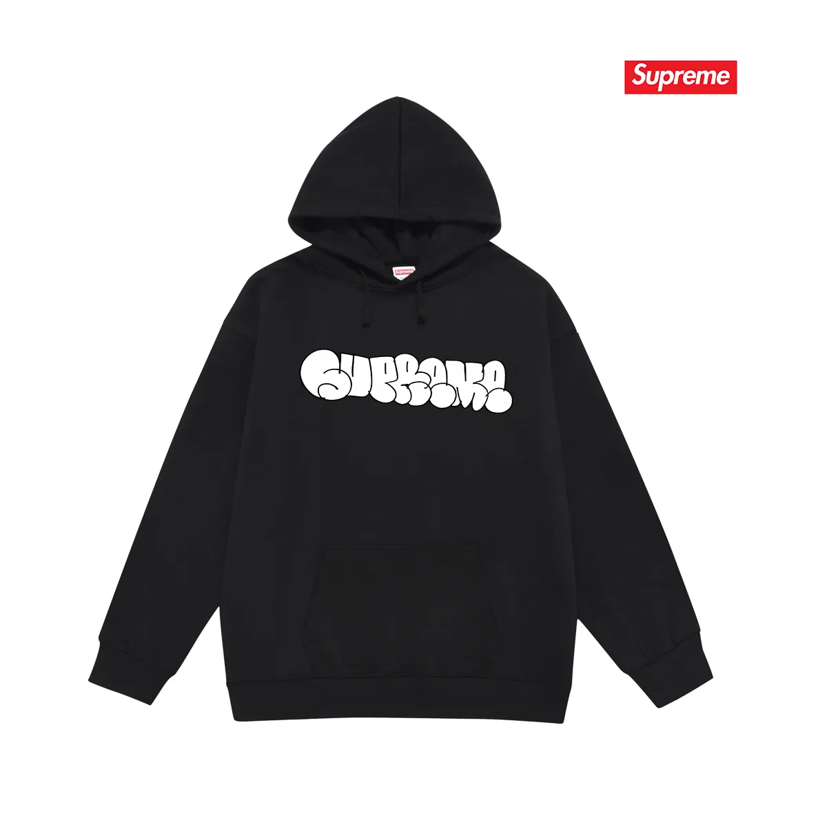 Style No. S2151 #terry P160💰 Velvet P170💰 Supreme 25SS HOMERUN co-branded hooded sweatshirt Made of 400g large terry 430g silver fox velvet (drop shoulder large version) fabric, soft texture and no pilling Imported environmentally friendly printing glue The pattern is bright and three-dimensional Quality 💥Same style for men and women The upper body is trendy Color: black white gray Size: S M L XL XXL