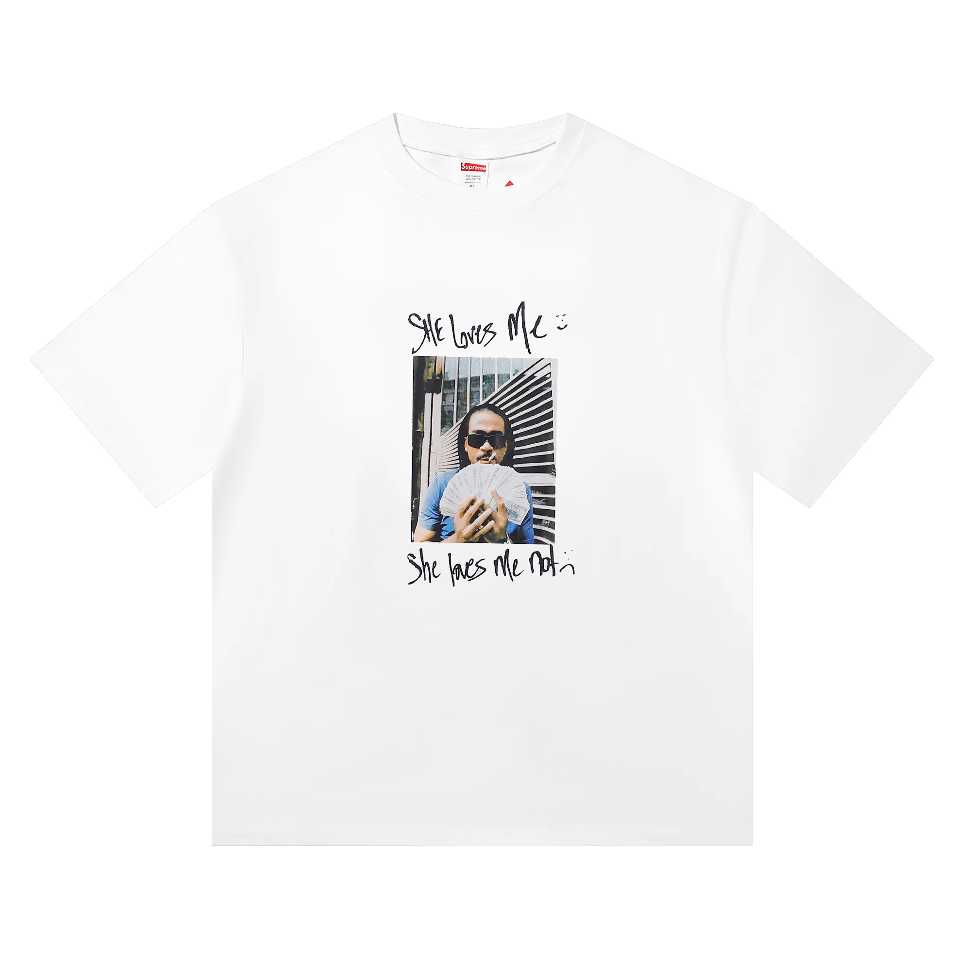 P136 SUPREME 25SS MAX B TEE New York legendary rapper character photo short sleeve black white size shoulder width chest length S 52 56 70 M 54 58 72 L 56 60 74 XL 58 62 76
