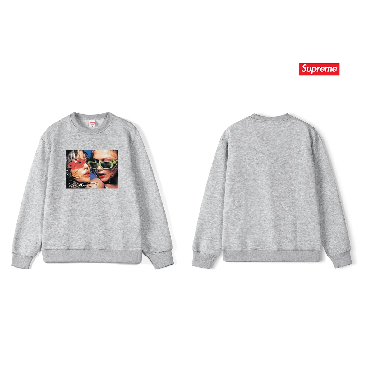 Style No. S1102 #terry p150💰 Velvet 160💰 Supreme SS23 Week9 EYEWEARTEE character print round neck sweatshirt Made of 400g large terry (drop shoulder large version) fabric, soft texture and no pilling Imported environmentally friendly printing glue The pattern is bright and three-dimensional Quality💥Same style for men and women The upper body is trendy Color: black white gray Size: S M L XL XXL