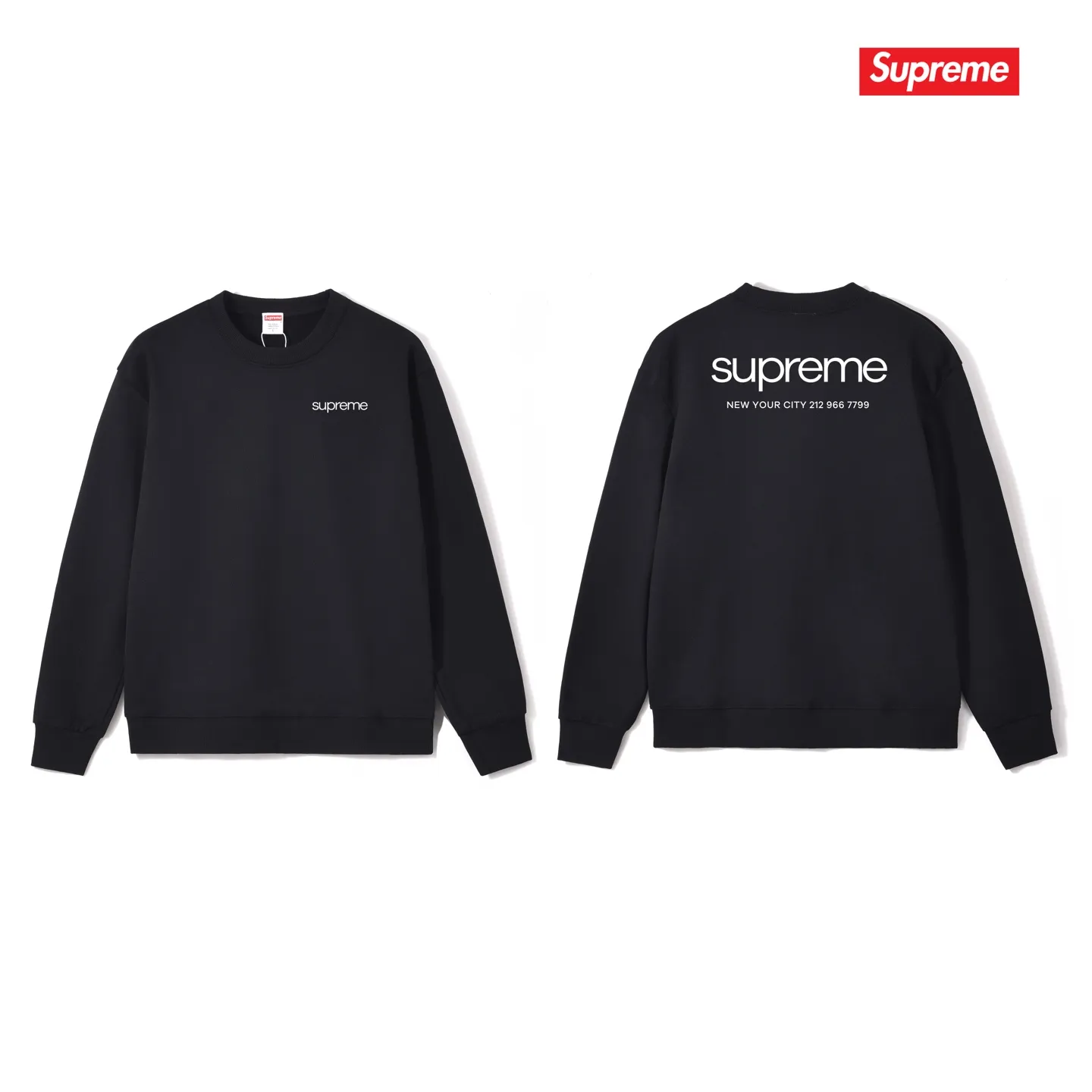 Style No. S1138 #terry p150💰 Velvet 160💰 Sup 80SS New York Tee store information Fashion brand handsome popular style letter English round neck sweatshirt Made of 400 grams of large terry (drop shoulder large version) fabric, soft texture and no pilling Imported environmentally friendly printing glue The pattern is bright and three-dimensional Quality 💥Same style for men and women The upper body is trendy Color: black white gray Size: S M L XL XXL