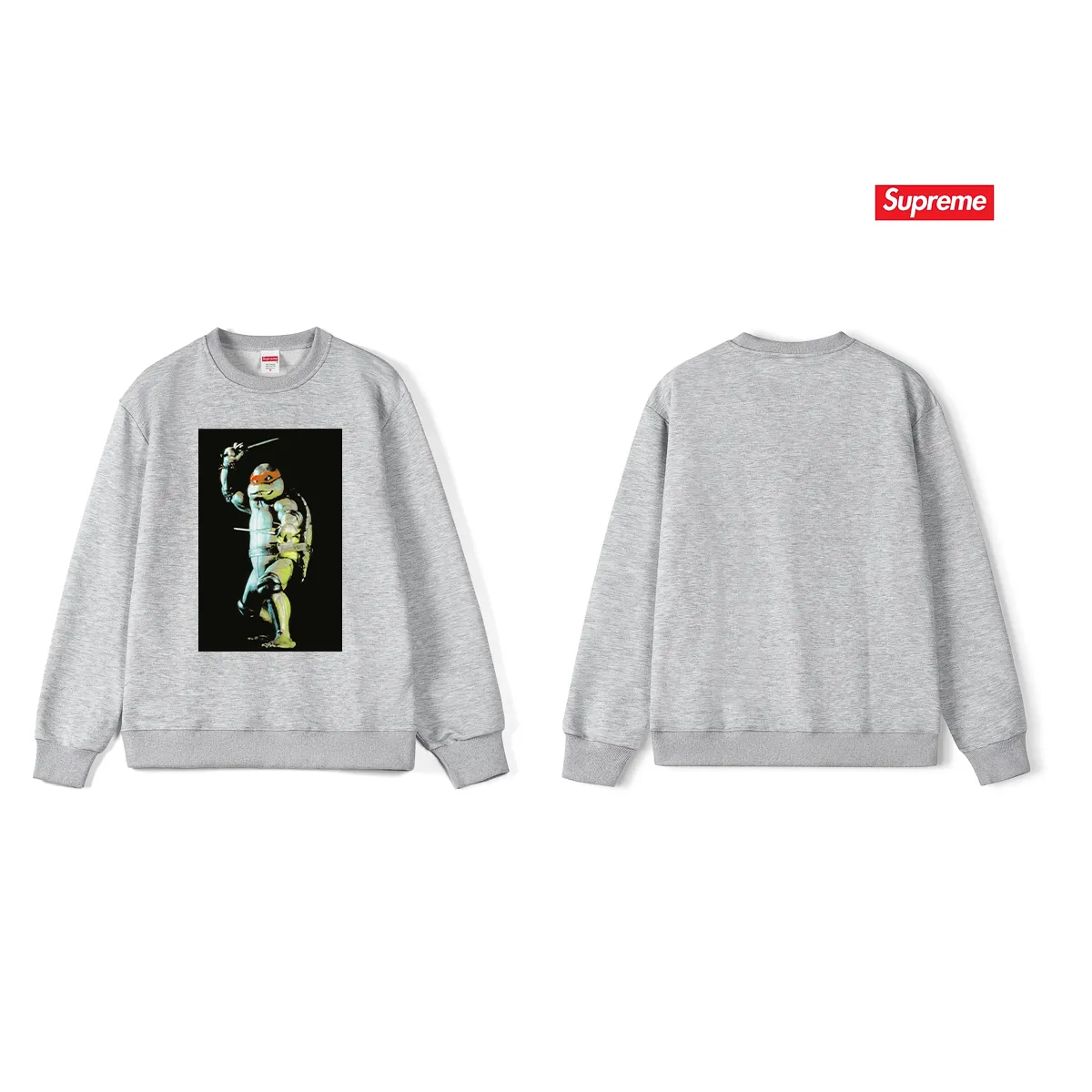 Style No. S1053 #terry p150💰 Plush 160💰 Supreme Week 1 Raphael Tee Teenage Mutant Ninja Turtles printed round neck sweatshirt Made of 400 grams of large terry (drop shoulder large version) fabric, soft texture and no pilling Imported environmentally friendly printing glue The pattern is bright and three-dimensional Quality 💥 Unisex style The upper body is trendy Color: Black White Gray Size: S M L XL XXL