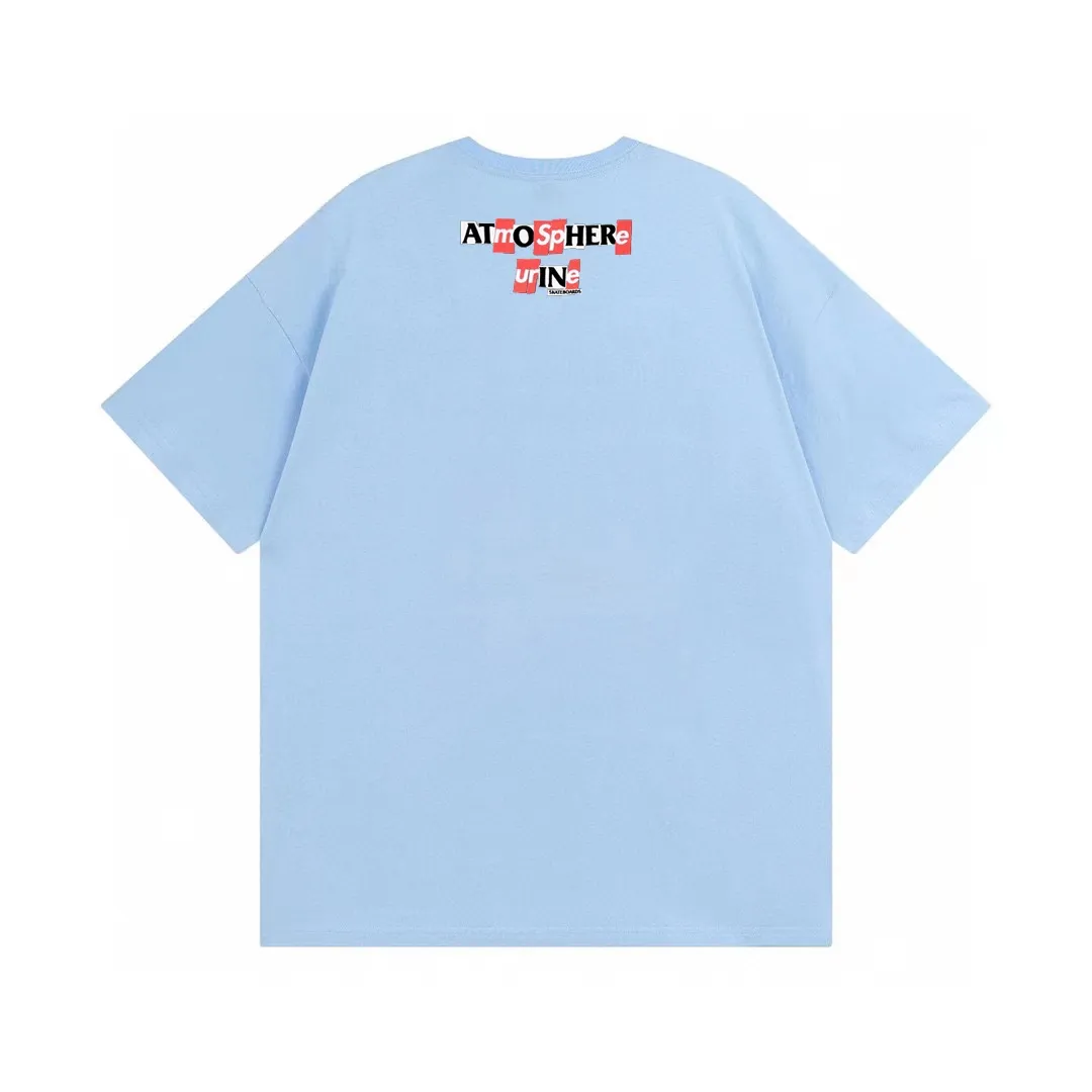 #S107 p110💰 Supreme Week 14 xANTIHERO Balcony Tee co-branded Michael Jackson balcony character print. Loose fit. Made of 260g combed cotton double yarn. All three standards are complete from fabric to accessories. ZP. Imported Matsui Company slurry printing will never crack. The whole piece is made of three-needle five-thread technology. The collar-shoulder seam-sleeve seam is double-lined, which looks more three-dimensional and textured.) The same process as the original version, classic version Feel free to compare zp. The whole piece adopts three-needle five-thread craftsmanship (neckline-shoulder seam-sleeve seam double thread, which looks more three-dimensional and textured). It has the same craftsmanship as the original original, classic version. Color: White, Black, Orange, Light Blue. Size: S M L XL XXL