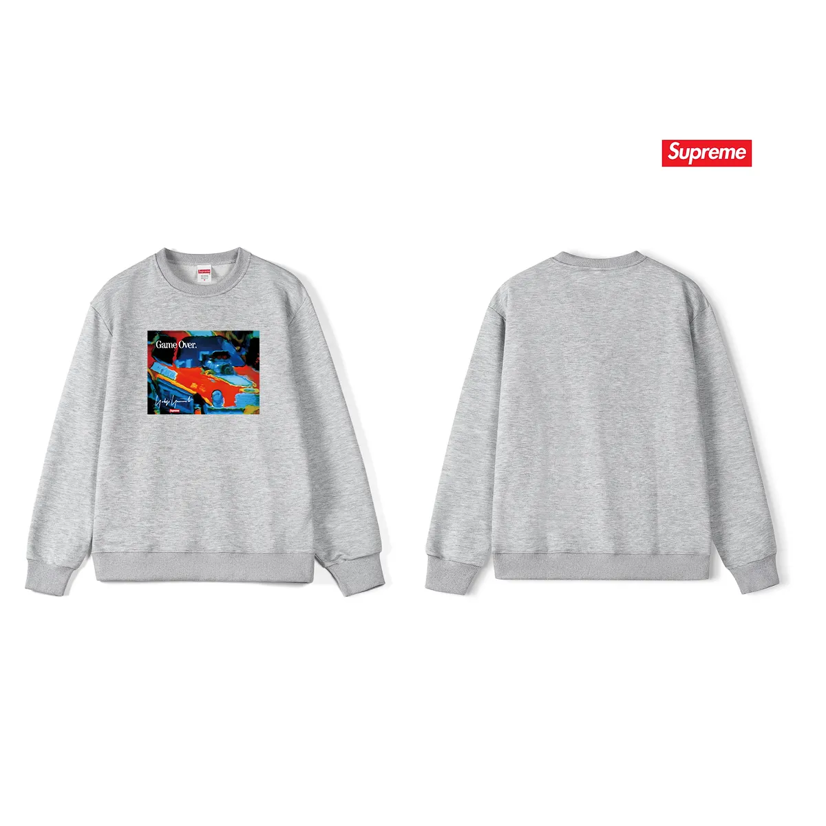 Style No. S1100 #terry p150💰 Velvet 160💰 Supreme Week4Supreme Game Over" round neck sweatshirt Made of 400 grams of large terry (drop shoulder large version) fabric, soft texture and no pilling Imported environmentally friendly printing glue The pattern is bright and three-dimensional Quality 💥Same style for men and women The upper body is trendy Color: black white gray Size: S M L XL XXL