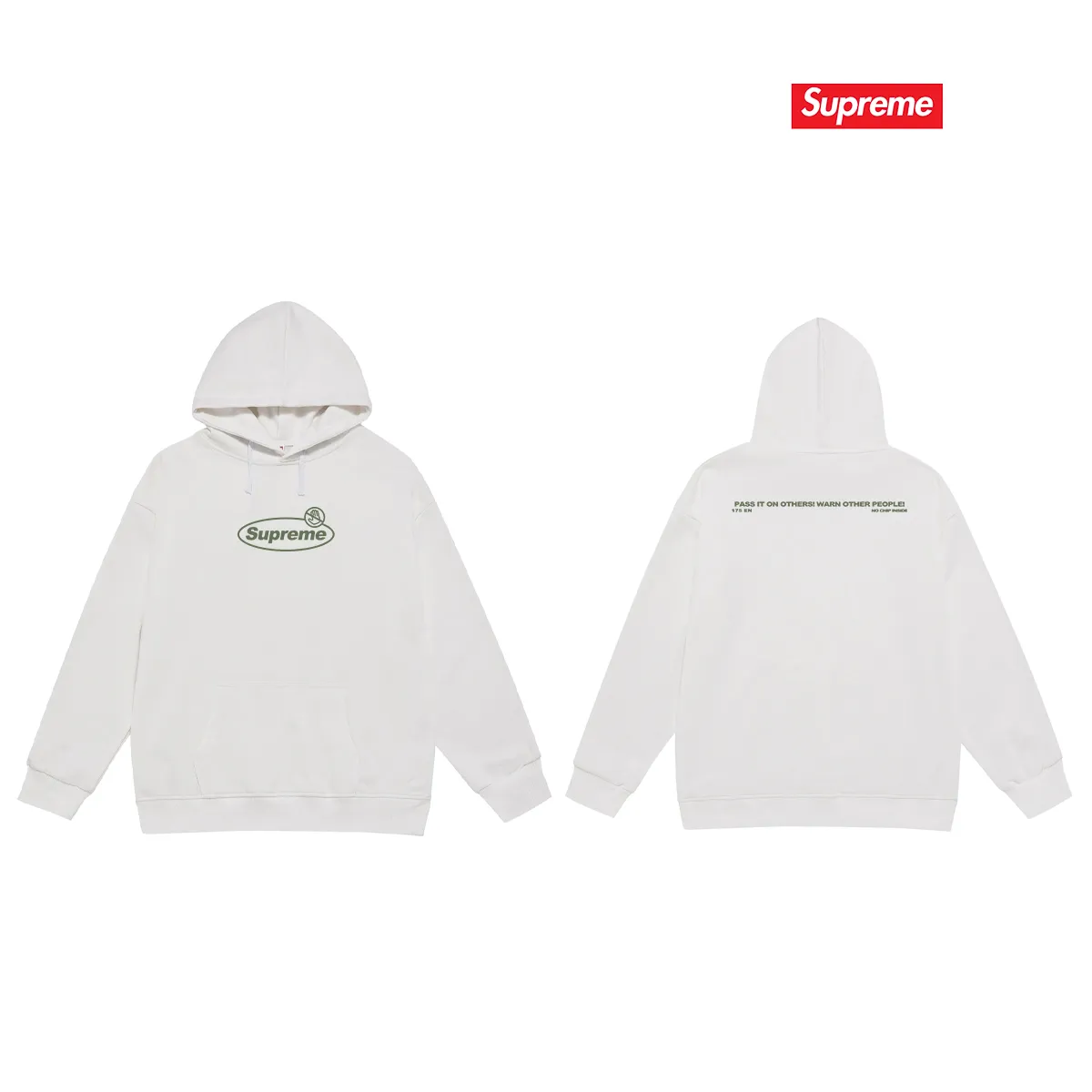 Style No. S2144 #terry P160💰 Velvet P170💰 Sup 74FW Warning Tee Warning Tee Warning Prohibited Slogan Logo Printing Hooded Sweatshirt Made of 400g large terry 430g silver fox velvet (drop shoulder large version) fabric Soft texture and no pilling Imported environmentally friendly printing glue The pattern is bright and three-dimensional Quality 💥Same style for men and women The upper body is trendy Color: black white gray Size: S M L XL XXL