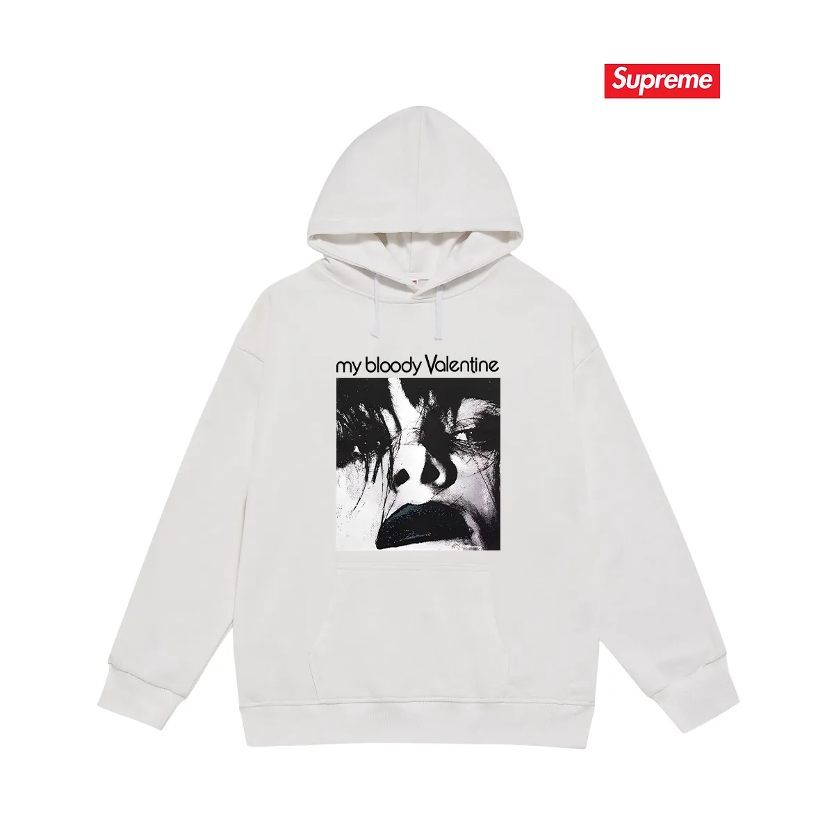 Style number S2213 #terry P160💰 Velvet P170💰 Sup music and art album Unisex hooded sweatshirt Made of 400g large terry 430g silver fox velvet (drop shoulder large version) fabric, soft texture and no pilling Imported environmentally friendly printing glue The pattern is bright and three-dimensional Quality 💥Same style for men and women The upper body is trendy Color: black white gray Size: S M L XL XXL