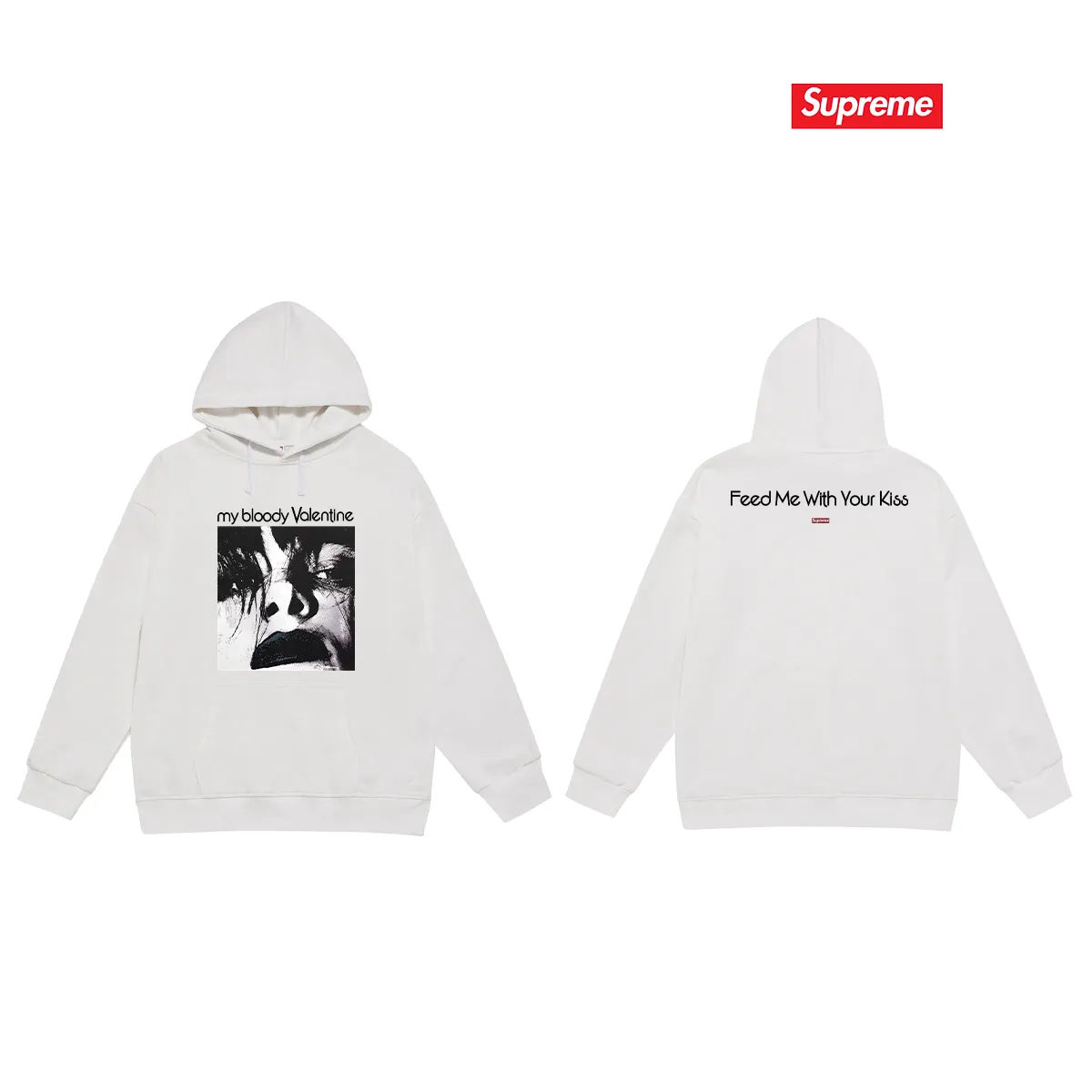 Style number S2213 #terry P160💰 Velvet P170💰 Sup music and art album Unisex hooded sweatshirt Made of 400g large terry 430g silver fox velvet (drop shoulder large version) fabric, soft texture and no pilling Imported environmentally friendly printing glue The pattern is bright and three-dimensional Quality 💥Same style for men and women The upper body is trendy Color: black white gray Size: S M L XL XXL