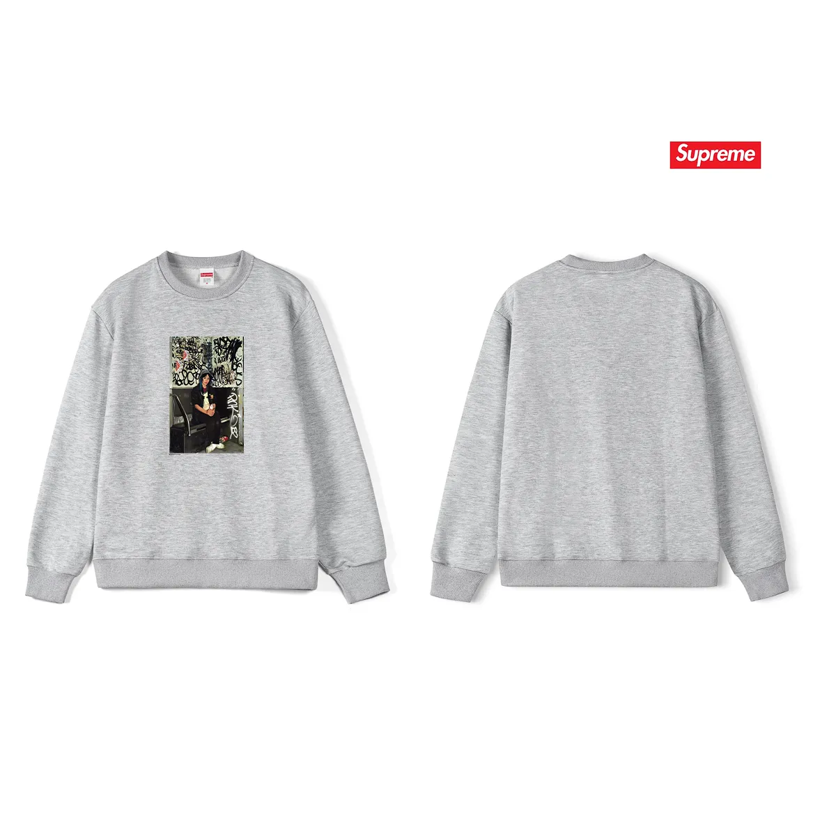 Style number S1181 #terry p150💰 plus velvet 160💰 Trendy brand Sup Pink lady pattern round neck sweatshirt Made of 400g large terry (drop shoulder large version) fabric, soft texture and no pilling Imported environmentally friendly printing glue The pattern is bright and three-dimensional Quality 💥Same style for men and women The upper body is trendy Color: black white gray Size: S M L XL XXL