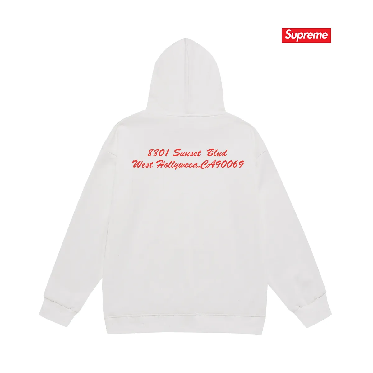 Style number S2030 #terry P160💰 Velvet P170💰 Supreme SS23 Spring and Summer Series Week 1 West Hollywood Box Logo Tee Los Angeles new store limited Box logo hooded sweatshirt Made of 400g large terry 430g silver fox velvet (drop shoulder large version) fabric, soft texture and no pilling, imported environmentally friendly printing glue, bright and three-dimensional patterns, quality 💥 Unisex style, the upper body is trendy Color: White Size: S M L XL XXL