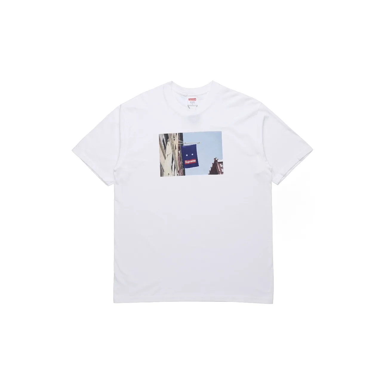 #S05 P110💰 Supreme FW19 Week 1 Banner Tee Banner short-sleeved T-shirt. The same style for men and women is made of 260g combed cotton double yarn. From fabrics to accessories, all three standards are complete and follow ZP. Imported Matsui company's slurry printing will never crack. The whole piece is made of three-needle five-thread technology. The neckline-shoulder seam-sleeve seam is double-lined, which looks more three-dimensional and textured. The same process as the original version, classic version Feel free to compare zp. The whole piece adopts three-needle five-thread craftsmanship (neck-shoulder seam-sleeve seam double thread, which looks more three-dimensional and textured). It has the same craftsmanship as the original original, classic version. Color: Apricot, Tibetan, White, Gray, Red, Blue. Size: S M L XL XXL