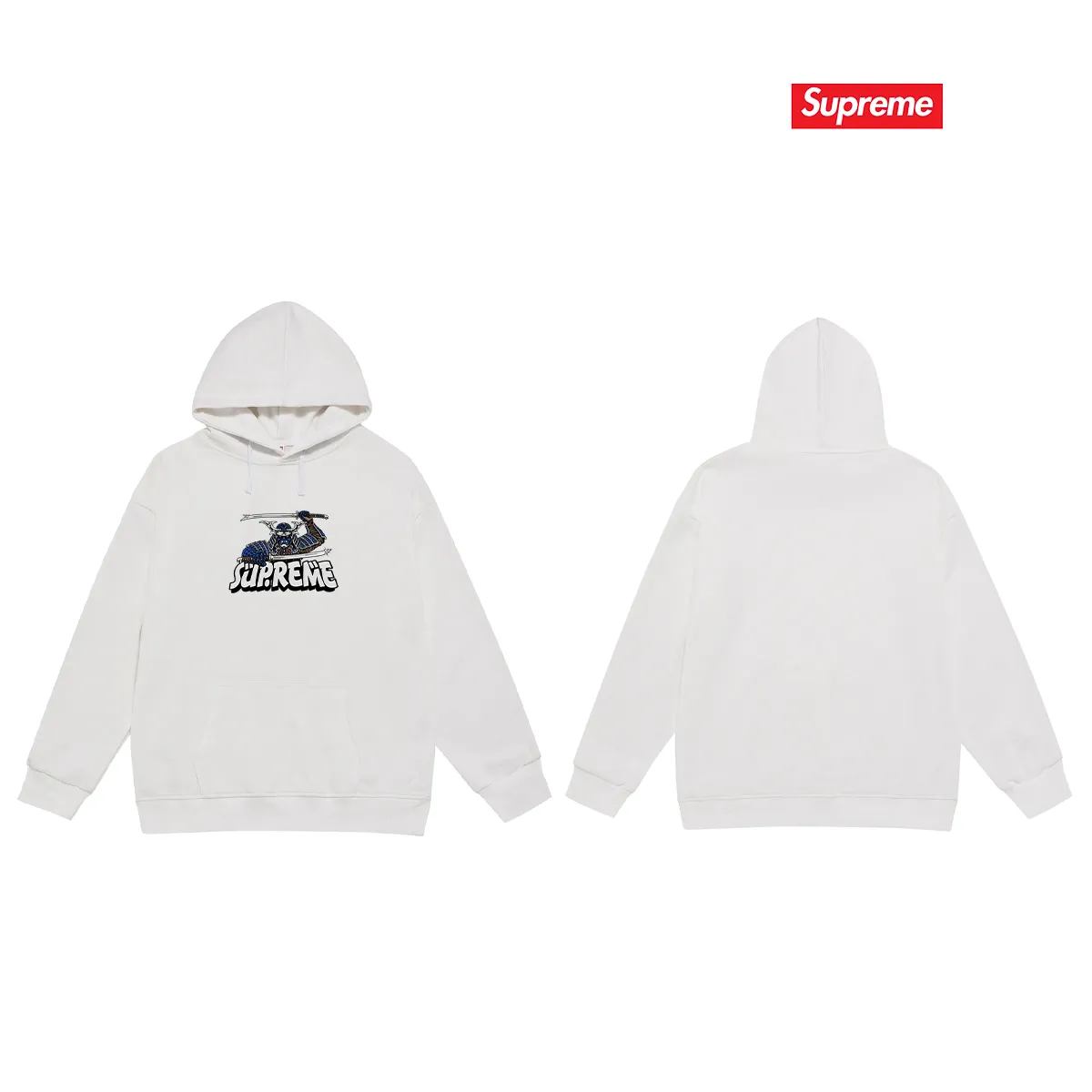 Style No. S2218 #terry P160💰 Velvet P170💰 SUP armor Japanese samurai anime font hooded sweatshirt Made of 400g large terry 430g silver fox velvet (off-shoulder large version) fabric Soft texture and no pilling Imported environmentally friendly printing glue The pattern is bright and three-dimensional Quality 💥Same style for men and women The upper body is trendy Color: black white gray Size: S M L XL XXL