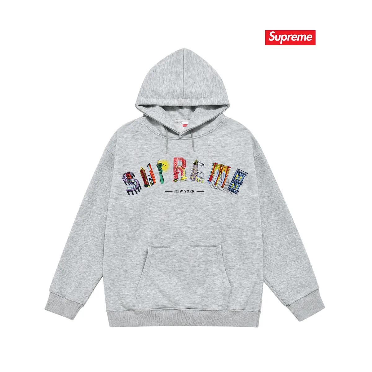 Style No. S2137 #Terry P160💰 Velvet P170💰 Fashionable new heavyweight pure cotton Sup letter printed hooded sweatshirt. Made of 400g large terry 430g silver fox velvet (drop shoulder large version) fabric. The texture is soft and non-pilling. Imported environmentally friendly printing glue. The pattern is bright and three-dimensional. Quality💥Same style for men and women. The upper body is trendy. Color: black white gray Size: S M L XL XXL