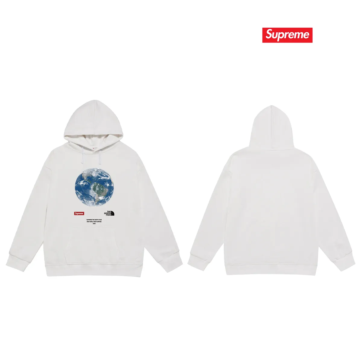 Style No. S2156 #terry P160💰 Velvet P170💰 20SS One World Tee One Earth Charity Hooded Sweatshirt Made of 400g large terry 430g silver fox velvet (off-shoulder large version) fabric, soft and non-pilling, imported environmentally friendly printing glue, bright and three-dimensional pattern, quality 💥Same style for men and women, the upper body is fashionable Color: black white gray Size: S M L XL XXL