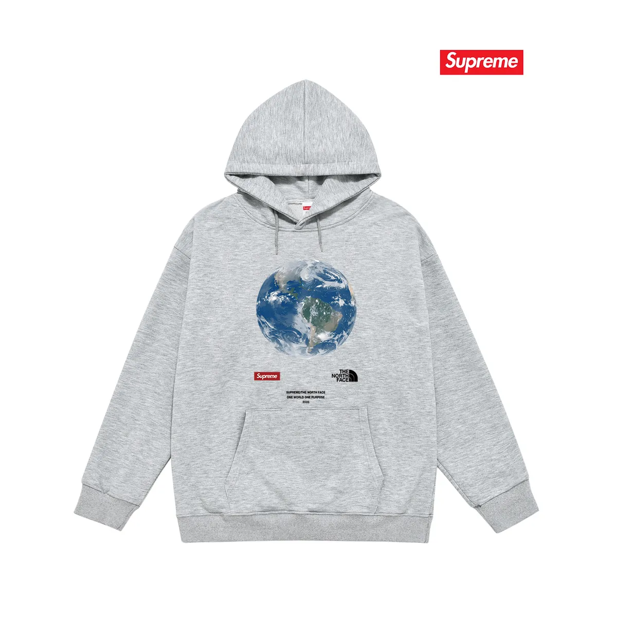 Style No. S2156 #terry P160💰 Velvet P170💰 20SS One World Tee One Earth Charity Hooded Sweatshirt Made of 400g large terry 430g silver fox velvet (off-shoulder large version) fabric, soft and non-pilling, imported environmentally friendly printing glue, bright and three-dimensional pattern, quality 💥Same style for men and women, the upper body is fashionable Color: black white gray Size: S M L XL XXL