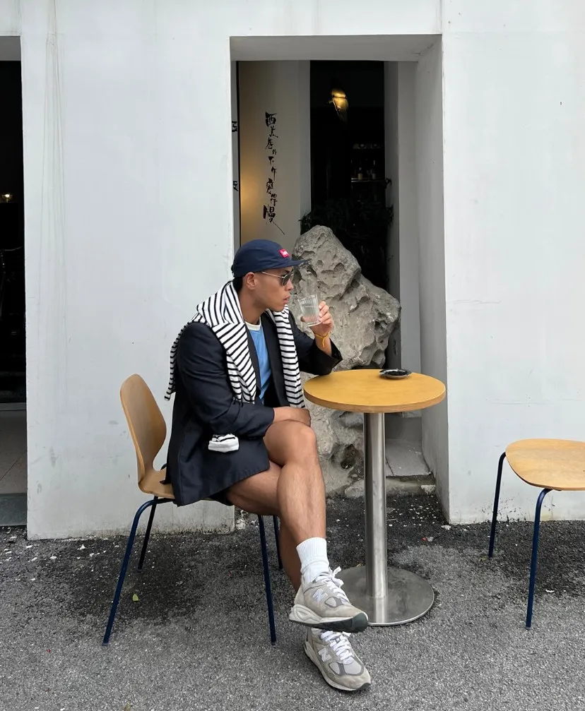 🅿️140 N038 Sup Gore-Tex Camp Cap 6M Reflective Strip Waterproof Baseball Cap Black Royal Blue
