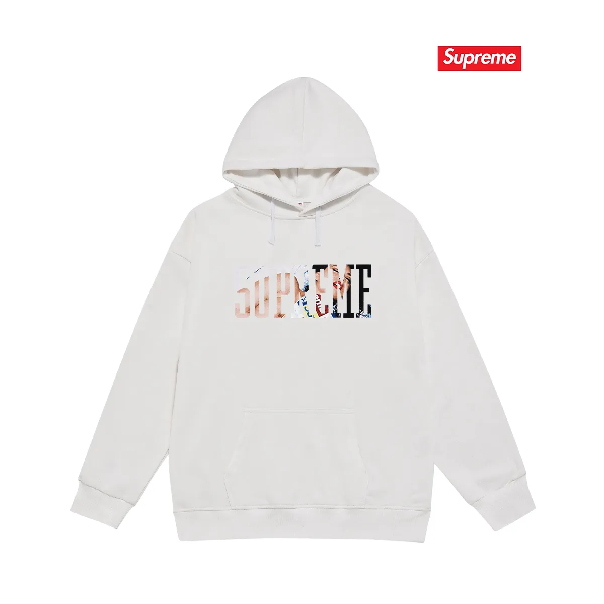 Style No. S2088 #terry P160💰 Velvet P170💰 Supreme FW24 WEEK1 Tera Patrick Tee Classic cotton printed hooded sweatshirt Made of 400g large terry 430g silver fox velvet (drop shoulder large version) fabric, soft texture and no pilling Imported environmentally friendly printing glue The pattern is bright and three-dimensional Quality 💥Same style for men and women The upper body is trendy Color: black white Gray Size: S M L XL XXL