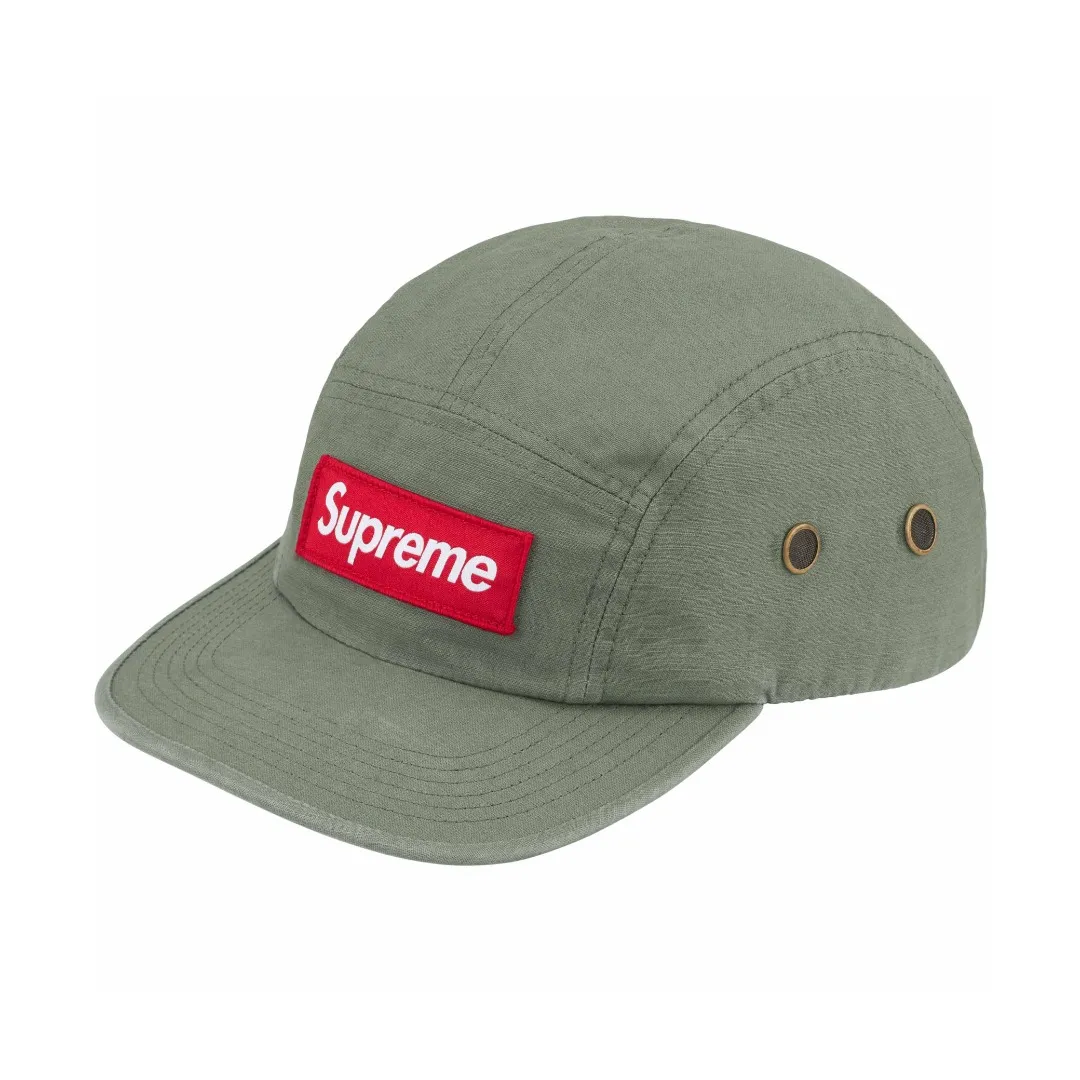 S396💰p136 Supreme 24ss MILITARY CAMP CAP peaked cap color: black green red camouflage green camouflage