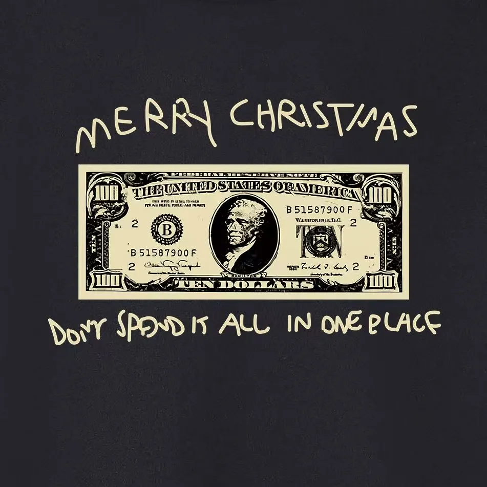 Style No. S1124 #terry p150💰 Velvet 160💰 Supreme 21FW SPEND IT TEE dollar Christmas printed round neck sweatshirt Made of 400 grams of large terry (drop shoulder large version) fabric, soft texture and no pilling Imported environmentally friendly printing glue The pattern is bright and three-dimensional Quality 💥Male and female style The upper body is trendy Color: black white gray Size: S M L XL XXL